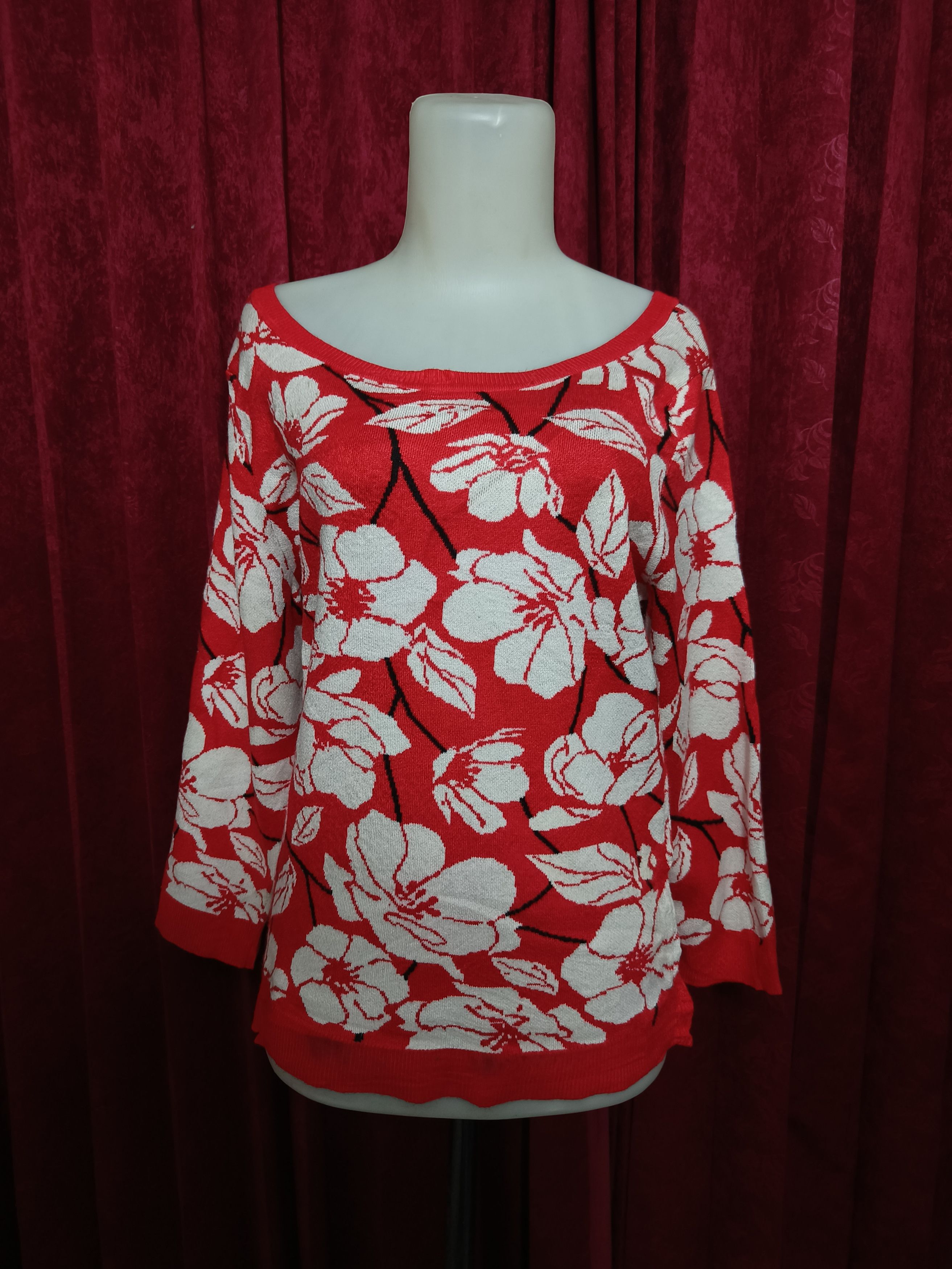Other Vintage 90s 7th AVENUE Women's Floral Motifs Knit Sweater Size M / US 6-8 / IT 42-44 - 7 Thumbnail