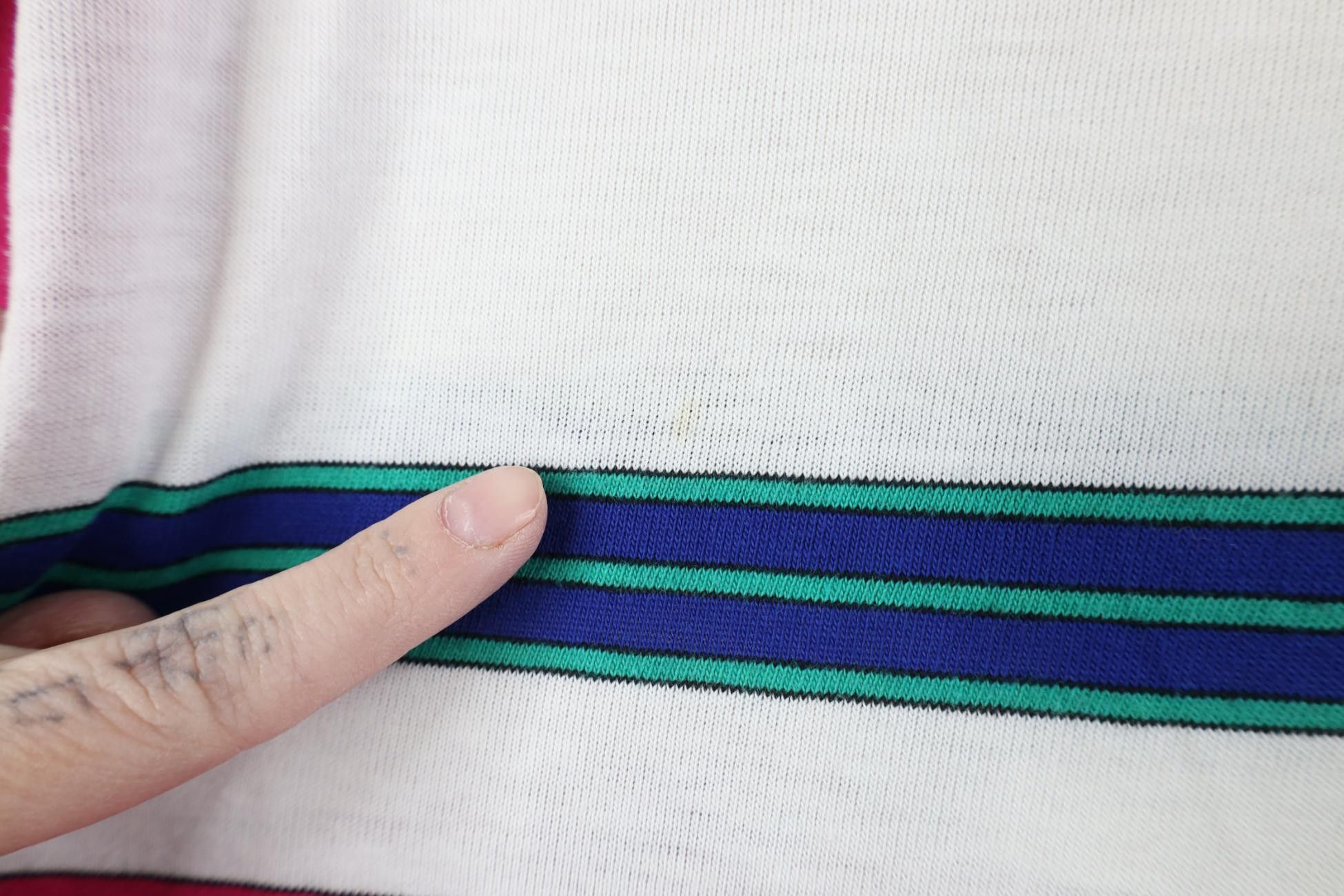 Vintage Vintage 80s 90s Streetwear Striped Knit Golf Polo Shirt USA Size US M / EU 48-50 / 2 - 5 Thumbnail