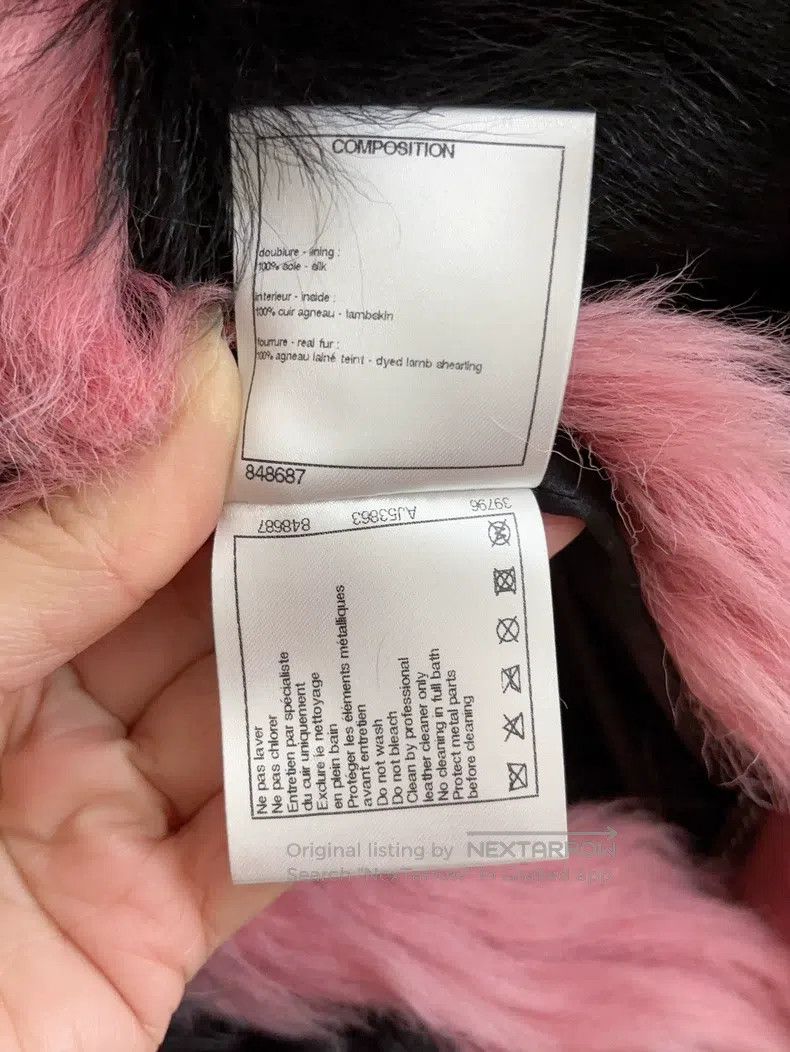 Chanel Chanel Black and pink fur coat Size S / US 4 / IT 40 - 4 Thumbnail