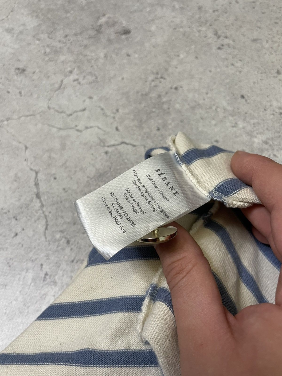 Sezane Sézane Colette Marinière Cotton Striped Blue White Sweater Size M / US 6-8 / IT 42-44 - 6 Thumbnail