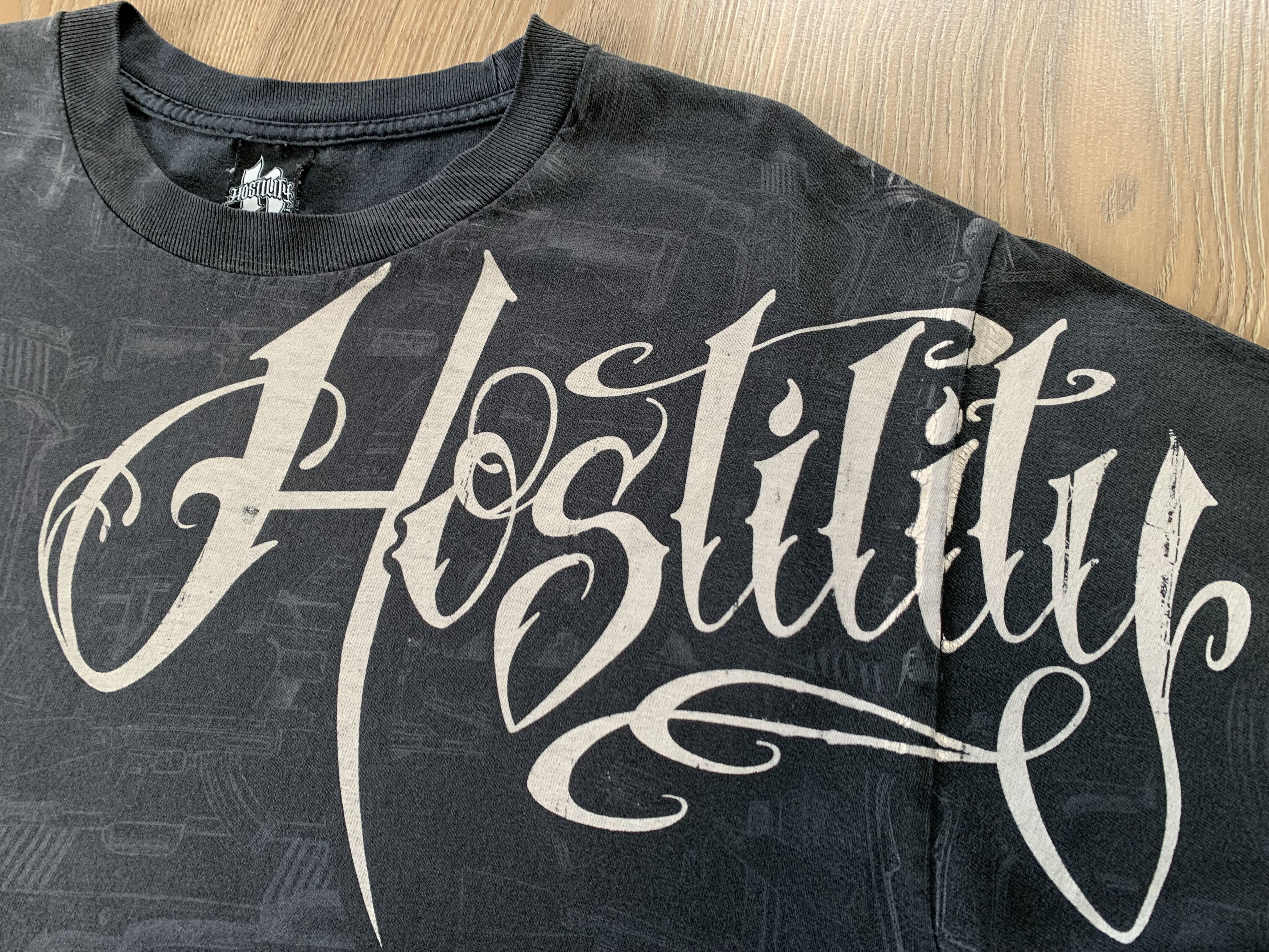 Seditionaries × Vintage Vintage Mens Hostility All Over Print T Shirt Size US L / EU 52-54 / 3 - 5 Thumbnail