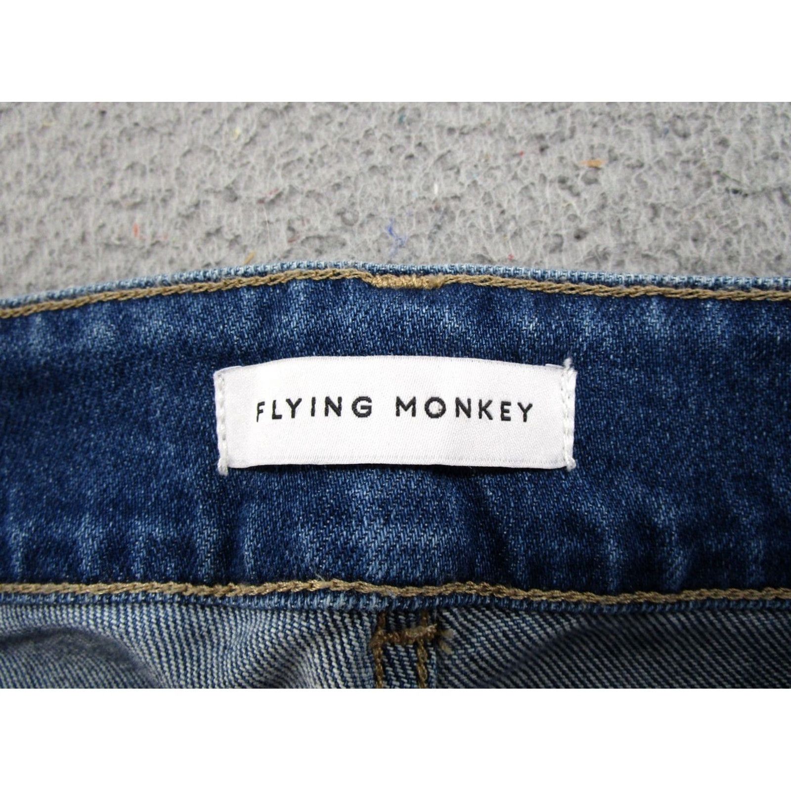 Vintage Flying Monkey Womens Button Fly Blue Skinny Jeans Ankle Size 26 Leather? (Note: Original contains no leather) Size 26" / US 2 / IT 38 - 4 Thumbnail