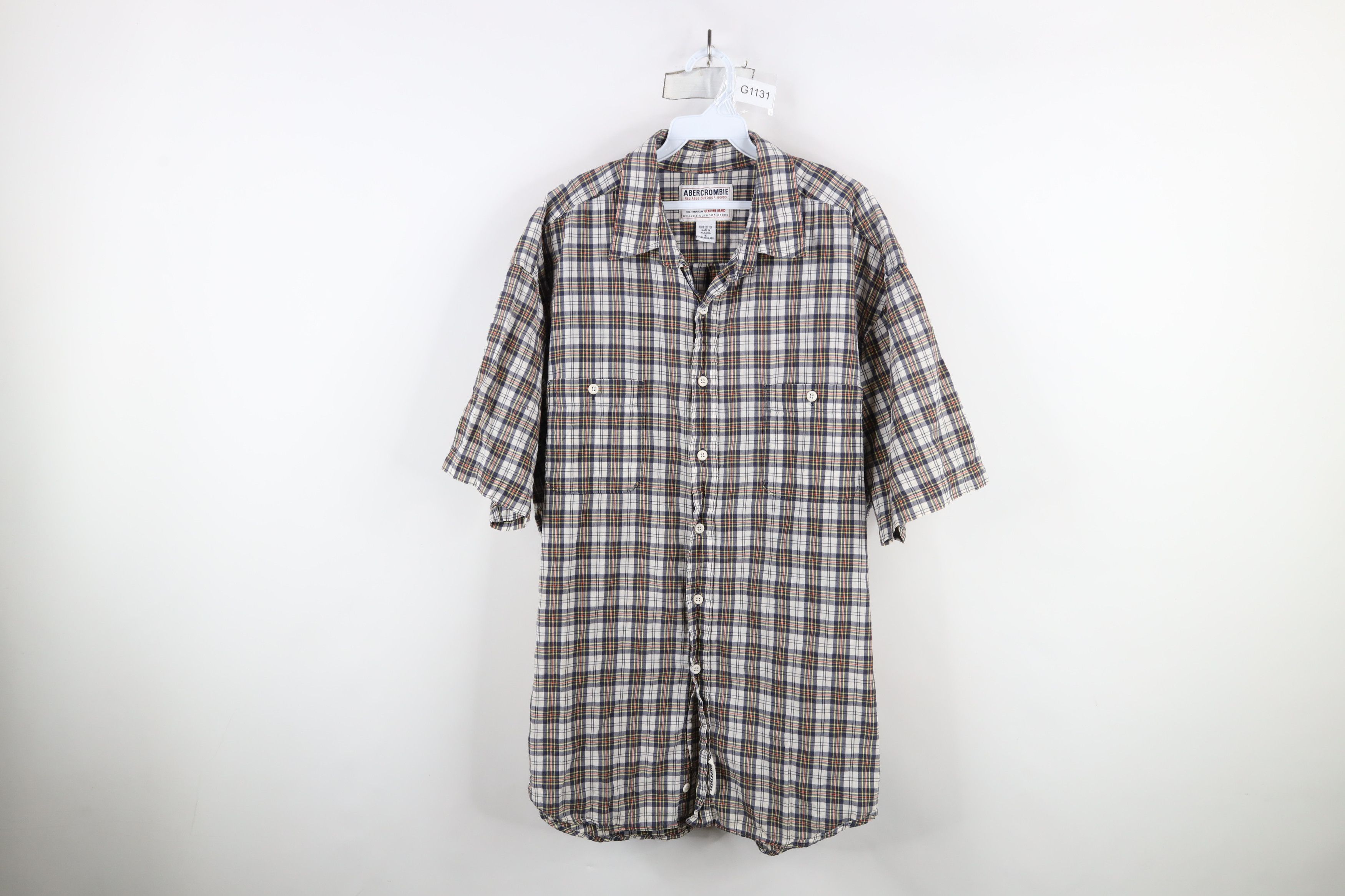 Abercrombie & Fitch × Vintage Vintage 90s Abercrombie & Fitch Short Sleeve Button Shirt Size US L / EU 52-54 / 3 - 1 Thumbnail