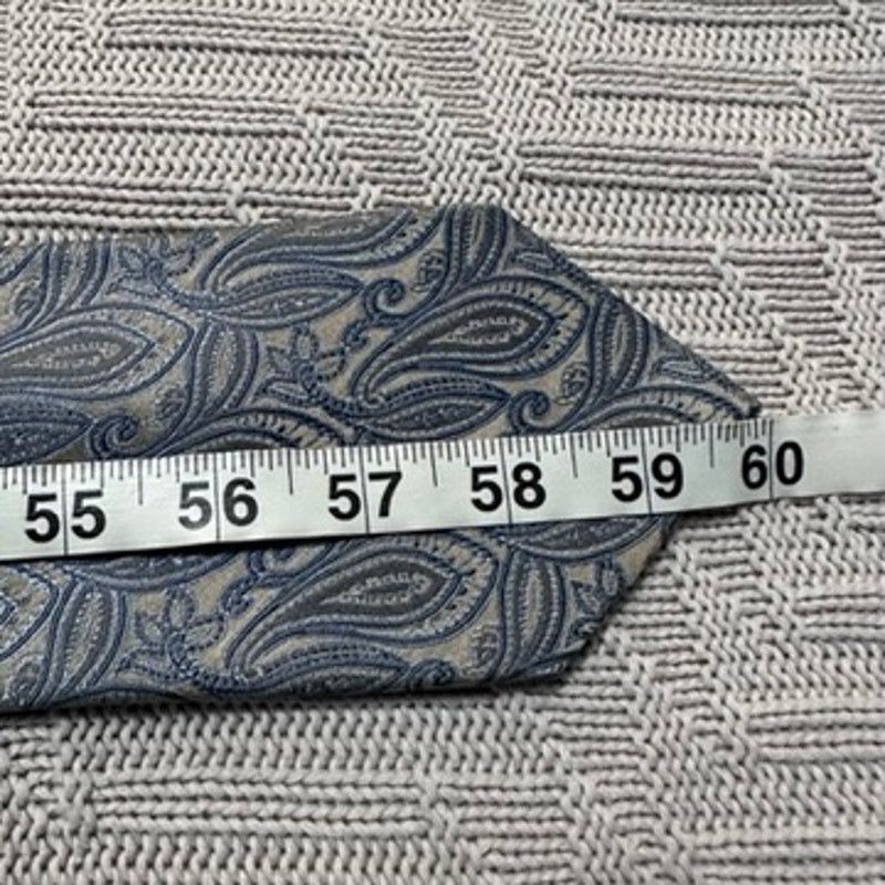 Michael Kors Michael Michael Kors silver monotone paisley silk tie Size ONE SIZE - 4 Thumbnail