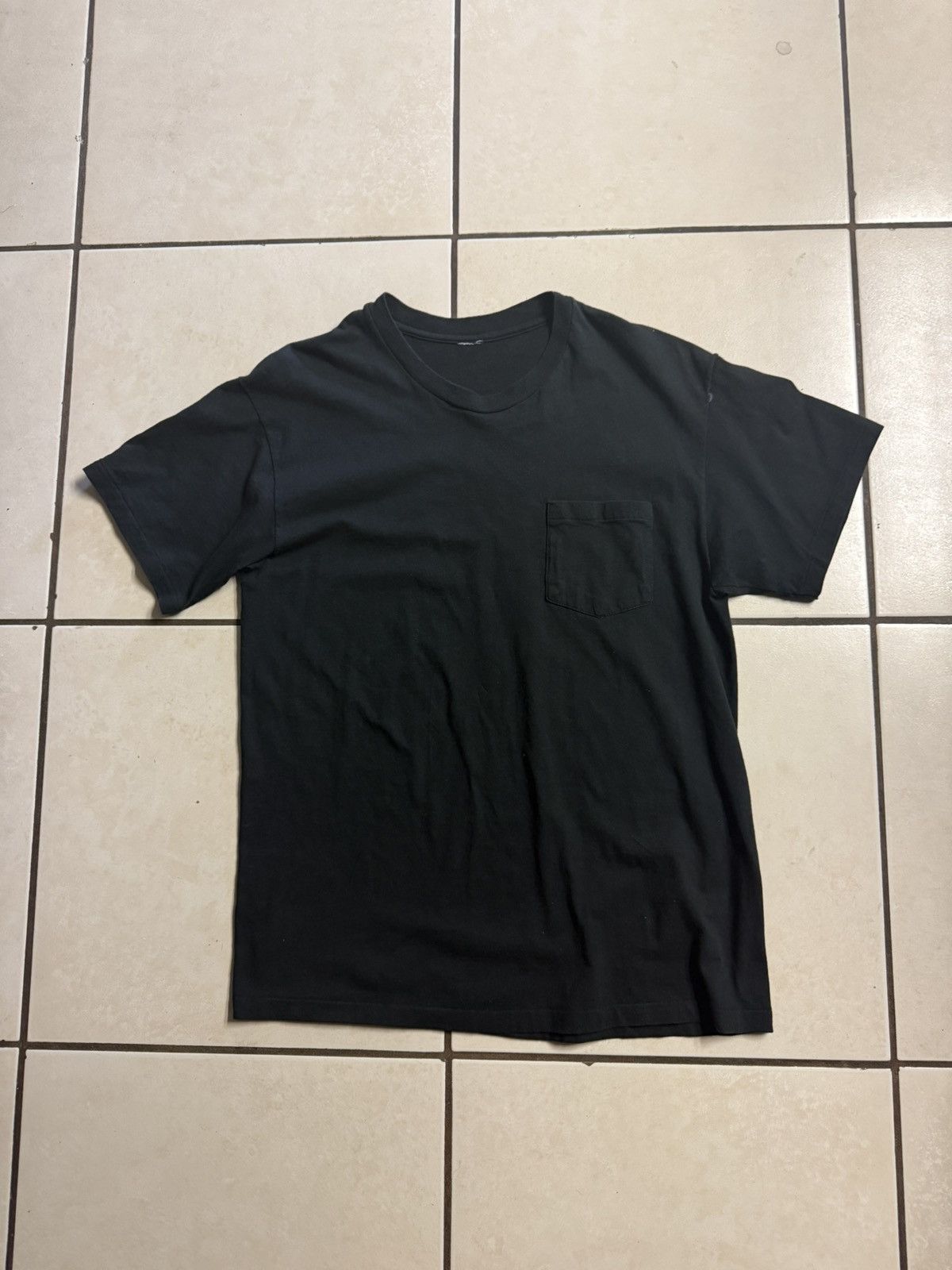 Unsound Rags Vintage 90s Blank Pocket Tee Single Stitch Size US L / EU 52-54 / 3 - 1 Thumbnail