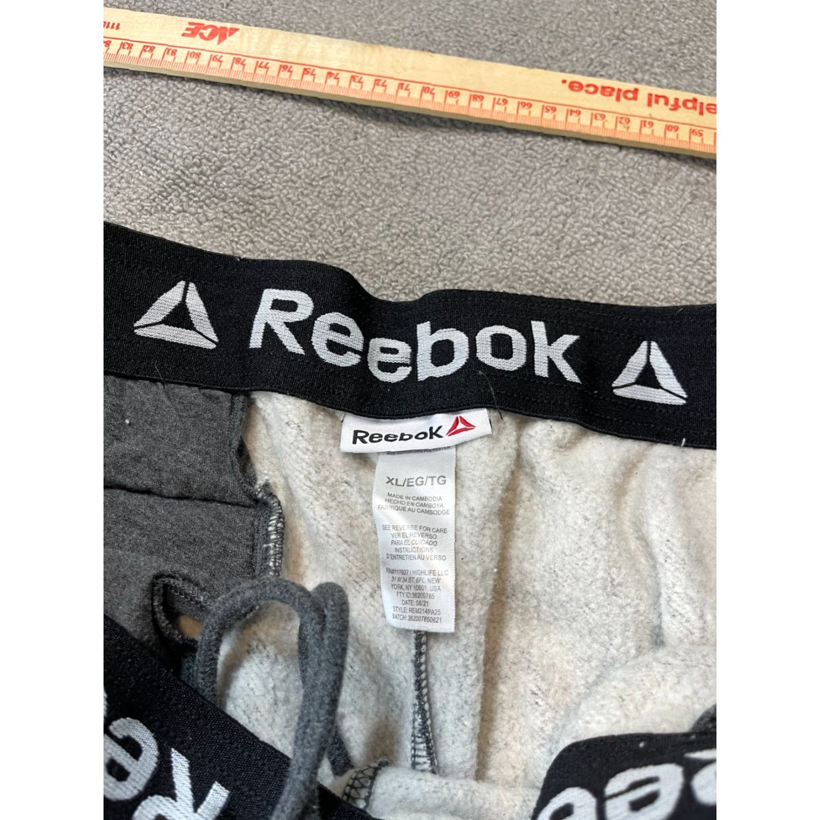 Reebok VINTAGE Reebok Pants Adult Mens XL Gray Sweatpants Stretch Waist Size US 36 / EU 52 - 4 Thumbnail