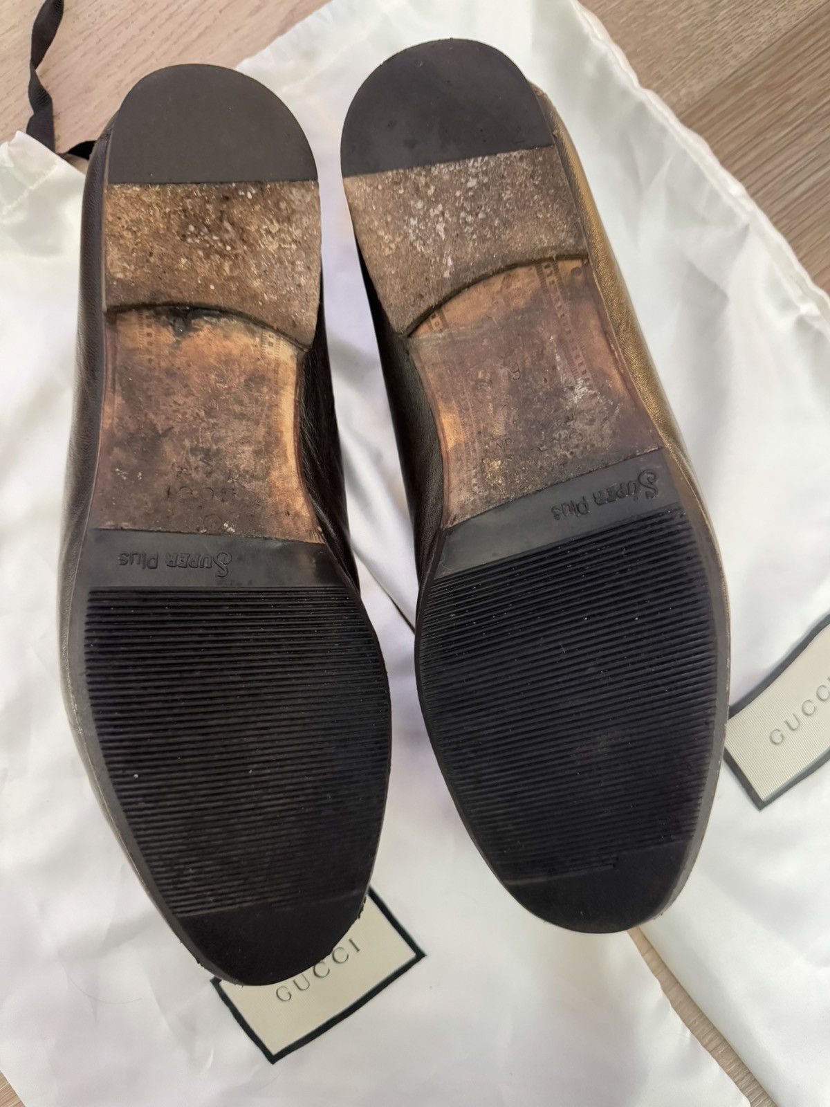 Gucci Gucci Dark Brown Leather Brixton Wolf Horsebit Loafers Size US 7 / EU 40 - 3 Thumbnail