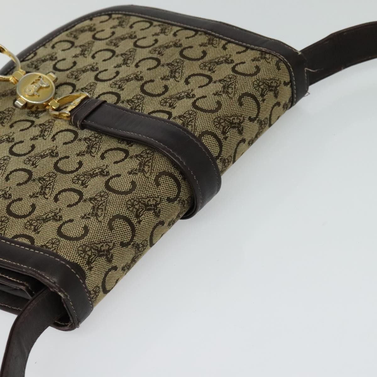 Celine CELINE C Sulky Shoulder Bag Canvas Brown Gold Size ONE SIZE - 6 Thumbnail
