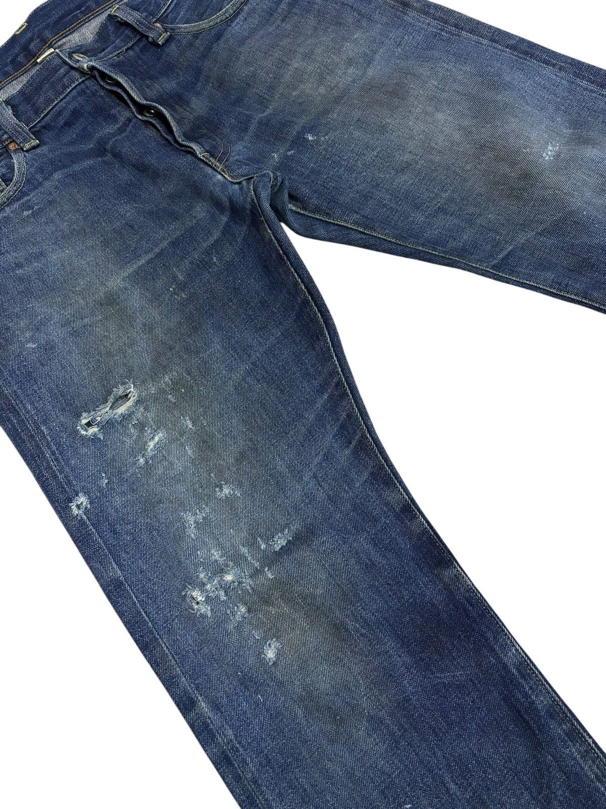 Japanese Brand × Self Edge Vintage RE Journal Standard Selvedge Distressed Jeans Size US 34 / EU 50 - 4 Thumbnail
