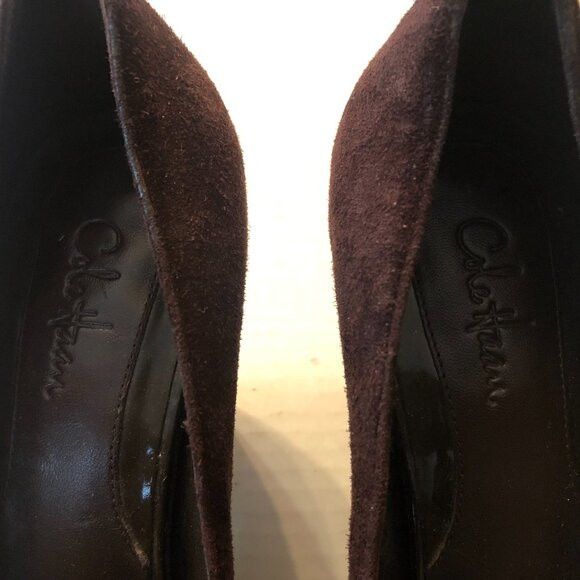 Cole Haan Cole haan women's brown leather suede wedges size: 7 1/2B Size US 7.5 / IT 37.5 - 3 Thumbnail