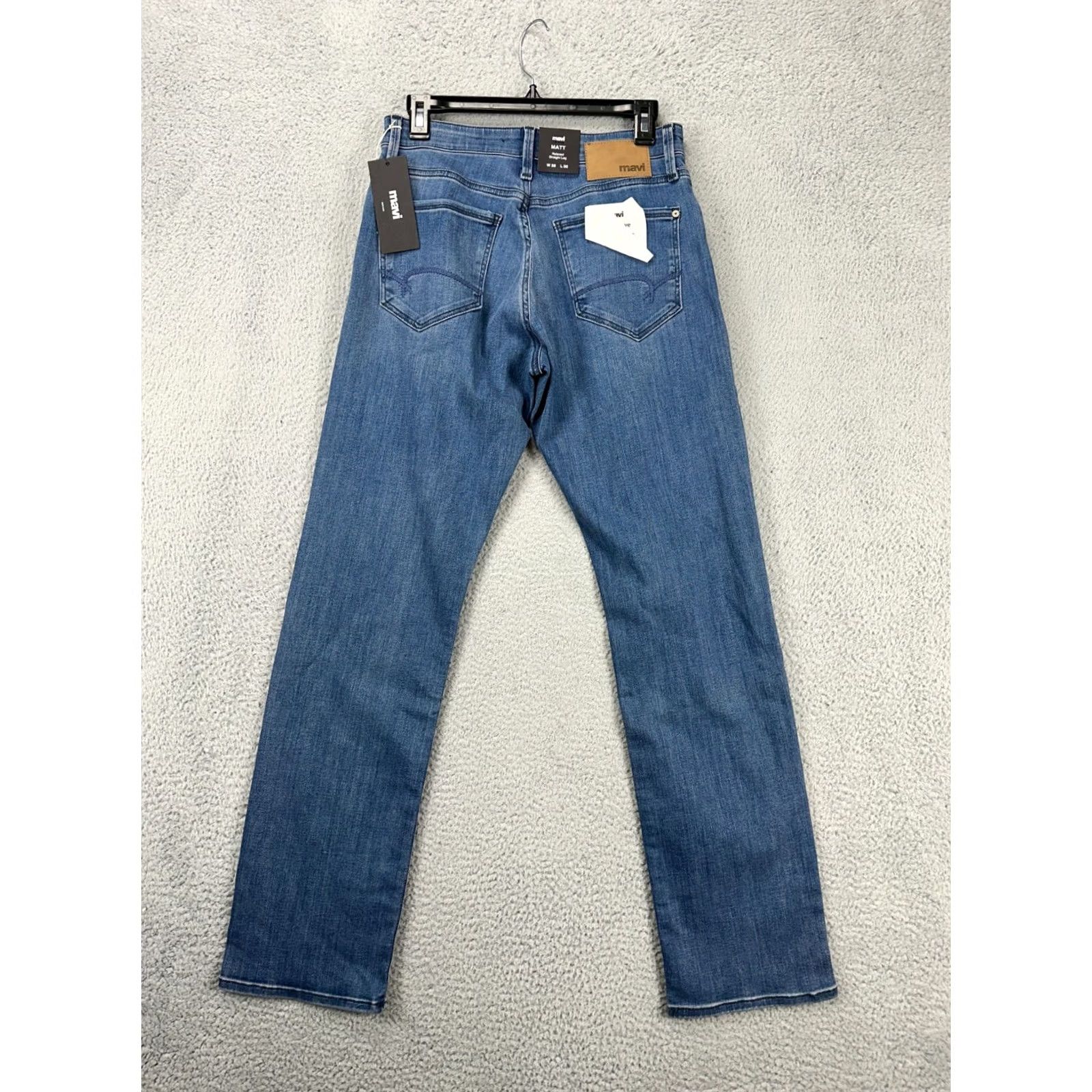 Vintage VINTAGE Mavi Matt Jeans Mens 28X32 Blue Distressed Relaxed Straight NEW Size US 29 - 4 Thumbnail
