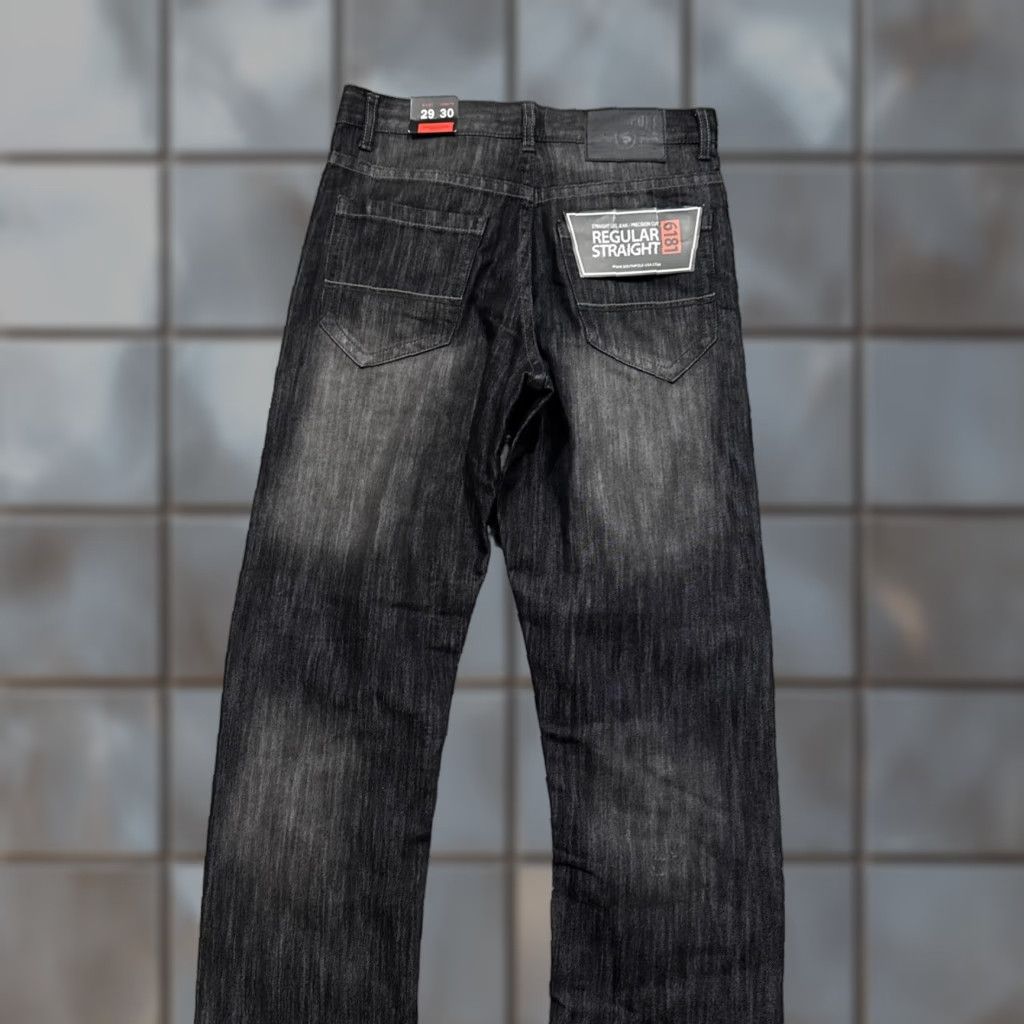 Southpole VINTAGE Southpole Jeans Baggy Deadstock Men’s 29x30 Black Embroidered 90s Y2K Grail Straight Jeans Mens Size US 29 - 1 Thumbnail