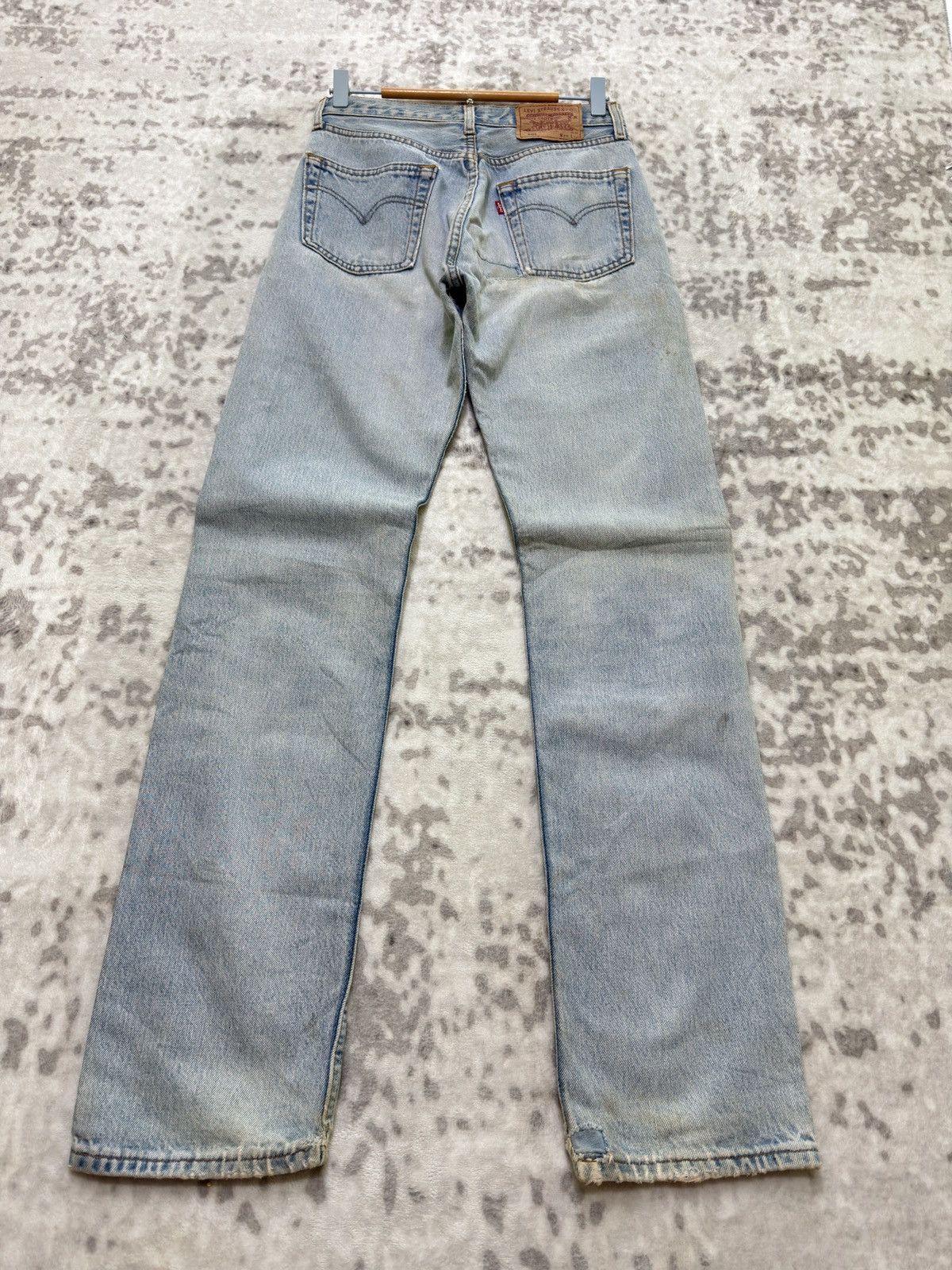 Levi's Vintage Levi’s 501 Distressed Knee Rip Patchwork Denim Jeans Size US 27 - 2 Thumbnail