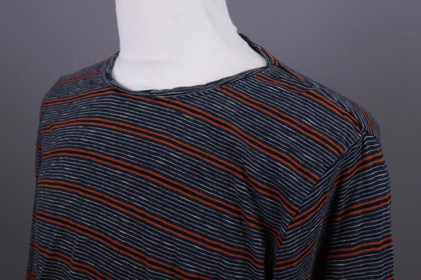 Nudie Jeans Nudie Jeans Co Gray Striped Knit Relaxed Sweater Size L Size US L / EU 52-54 / 3 - 7 Thumbnail