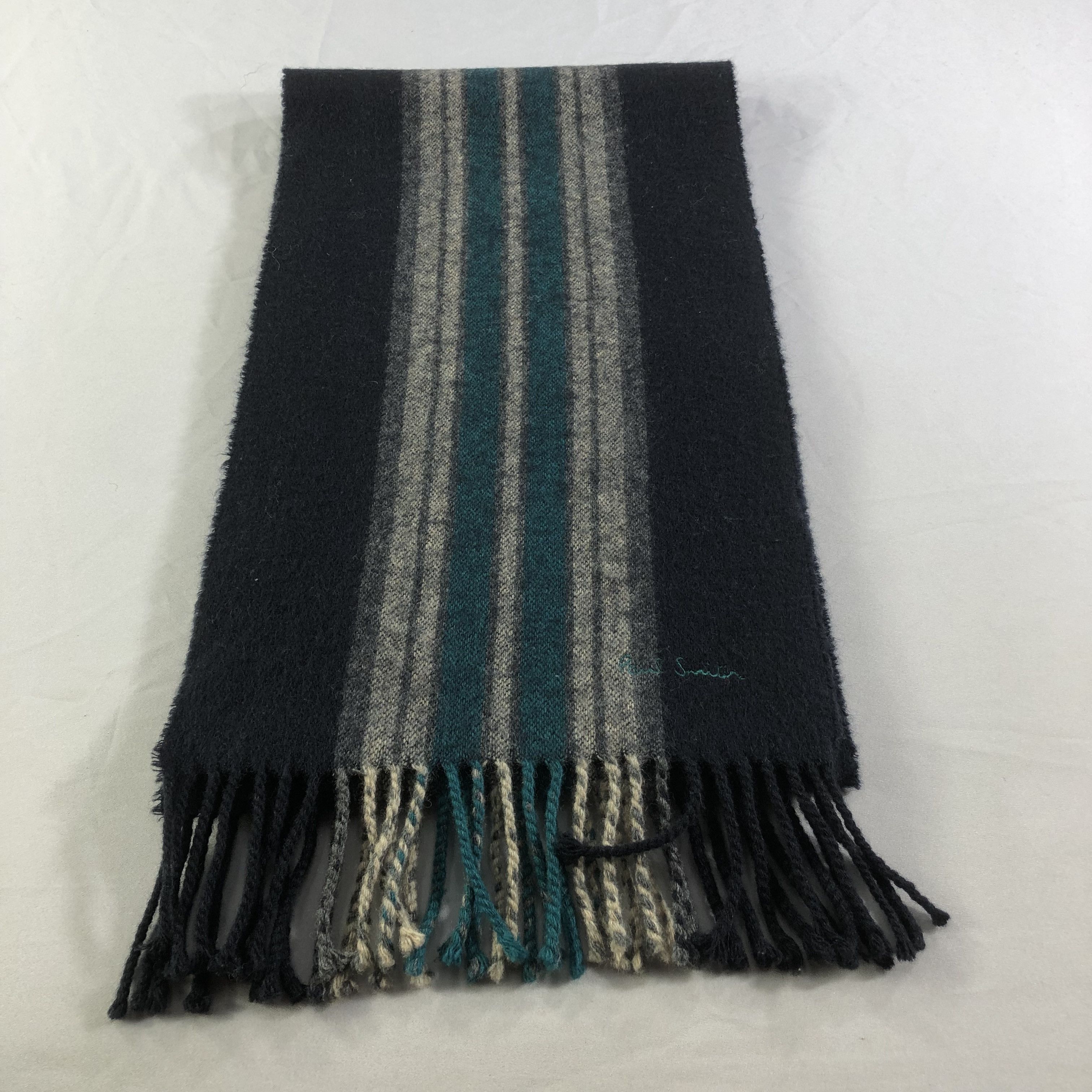 Paul Smith Paul Smith Stripes Wool Scarf Muffler V1664 Size ONE SIZE - 2 Thumbnail