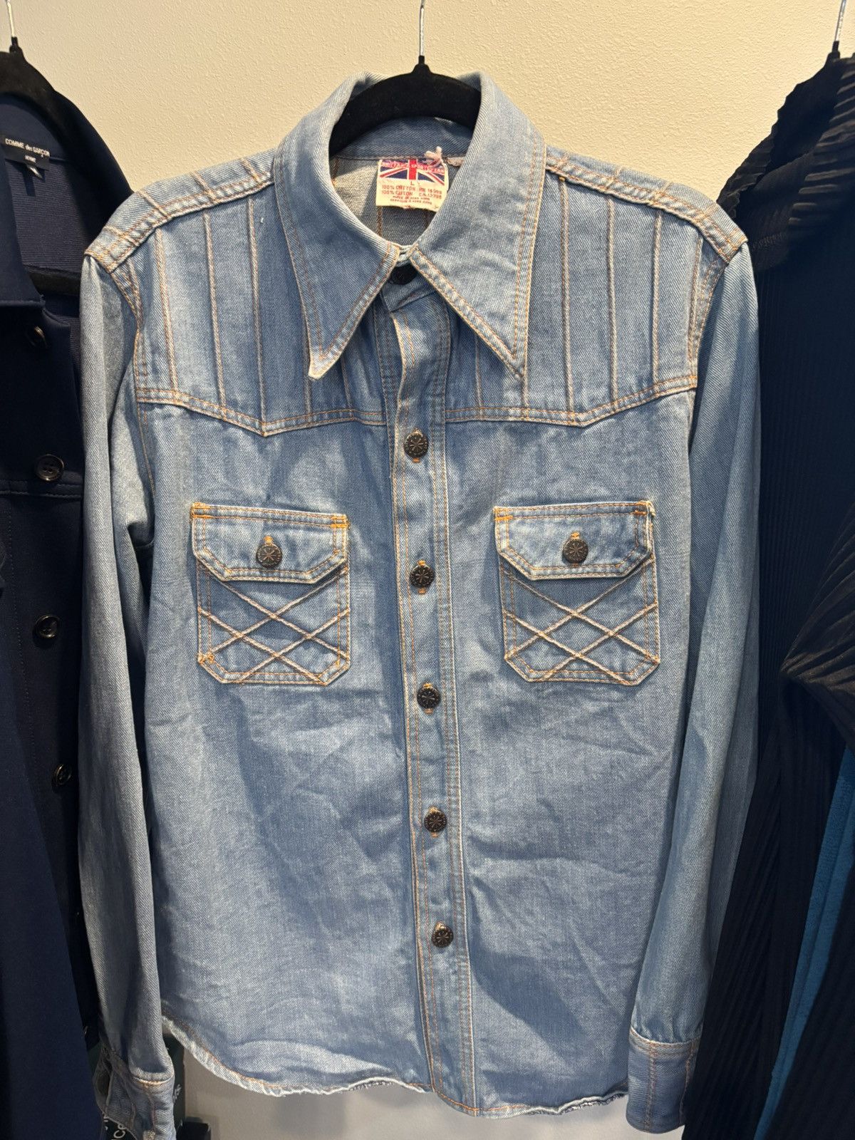 Japanese Brand BRITTANIA SPORTSWEAR Western Denim Jacket (L) 🇬🇧 Size US L / EU 52-54 / 3 - 6 Thumbnail