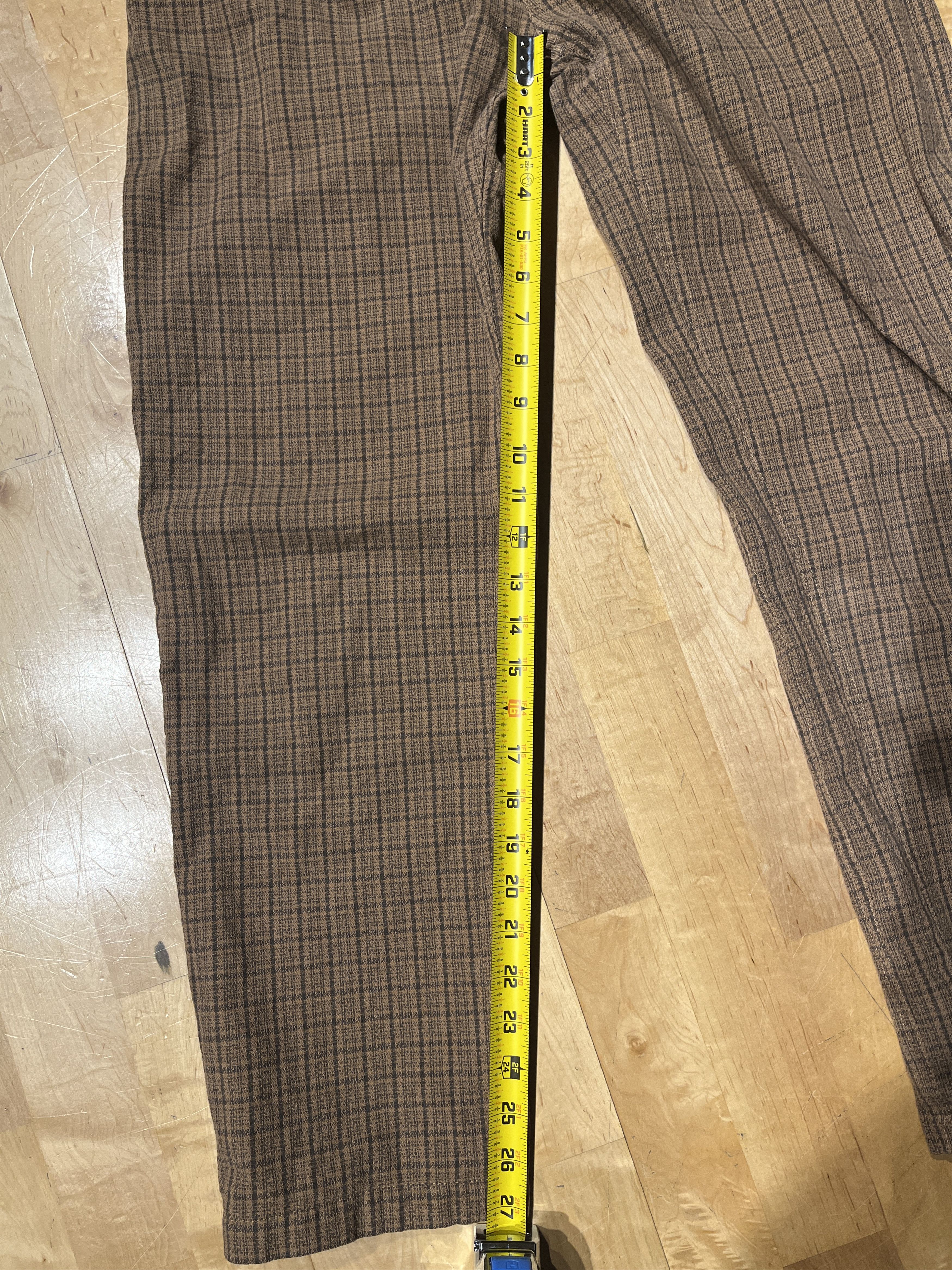 Insight Insight Men's Checked Plaid Brown Pants Adjustable - Medium Size US 30 / EU 46 - 9 Thumbnail
