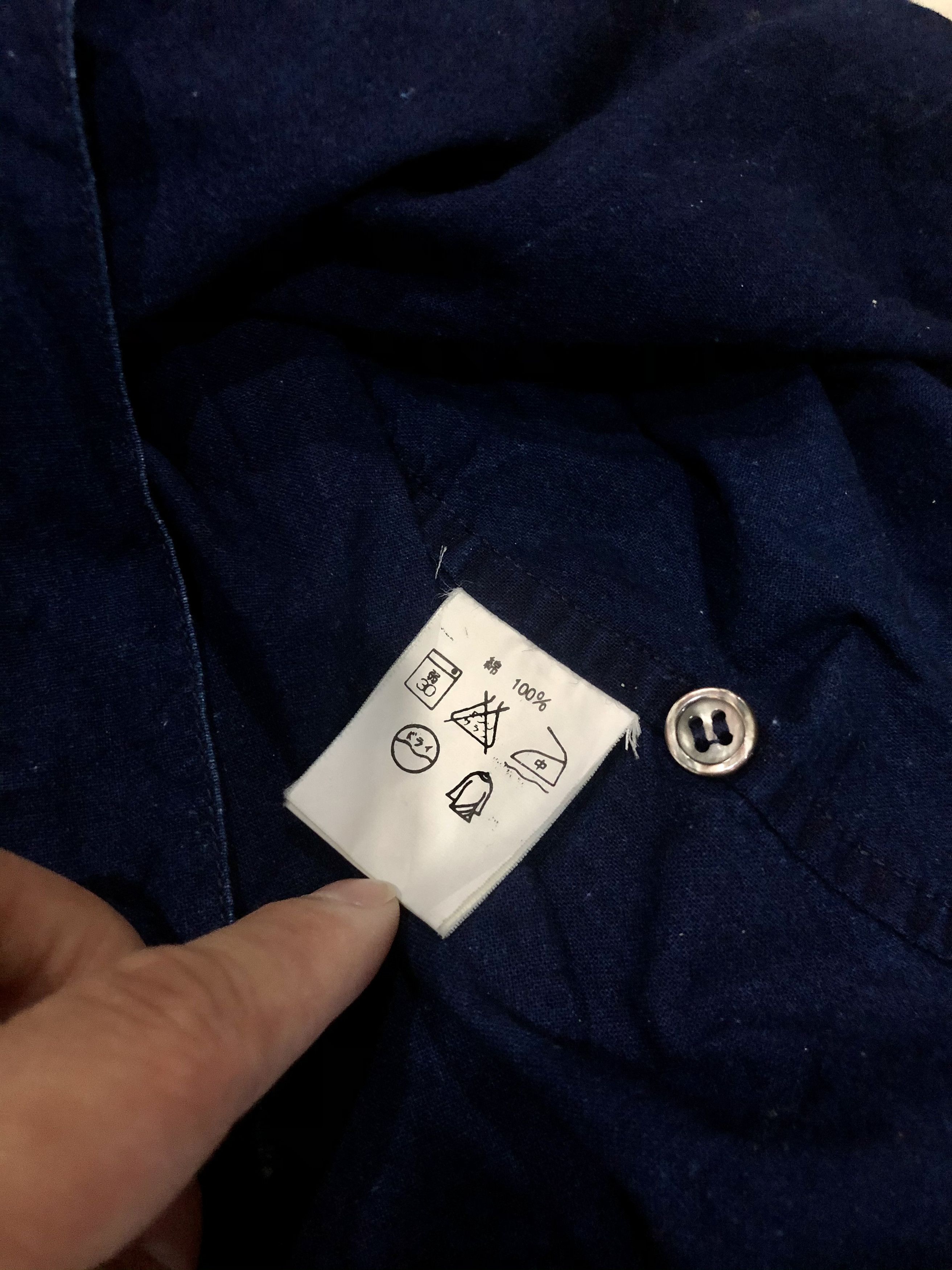 Indigo Gaijin Made Indigo Embroidered Work Shirt Size US M / EU 48-50 / 2 - 7 Thumbnail