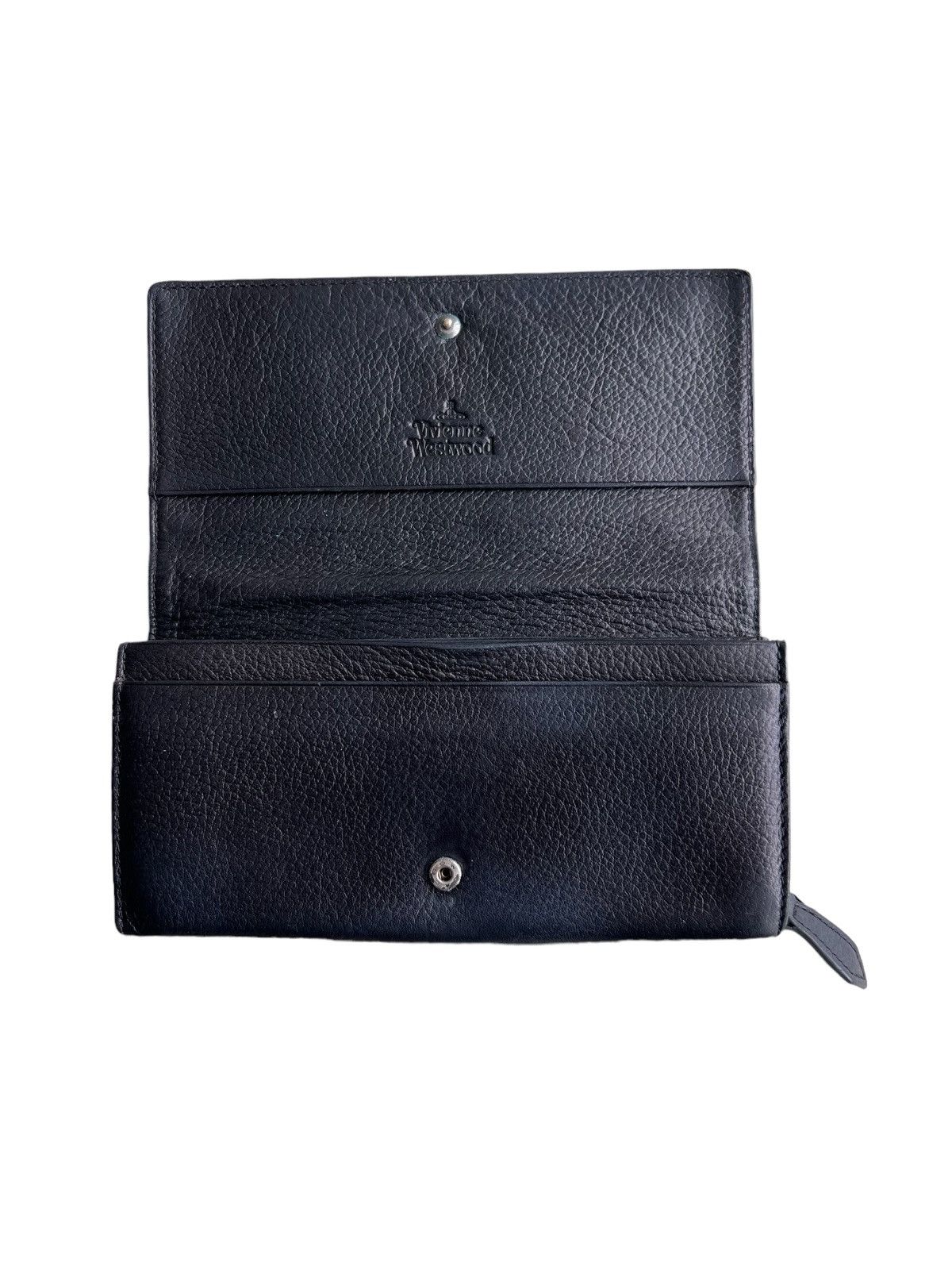Vivienne Westwood Vivienne Westwood London ™️ Orb Logo Leather Long Wallets Size ONE SIZE - 4 Thumbnail