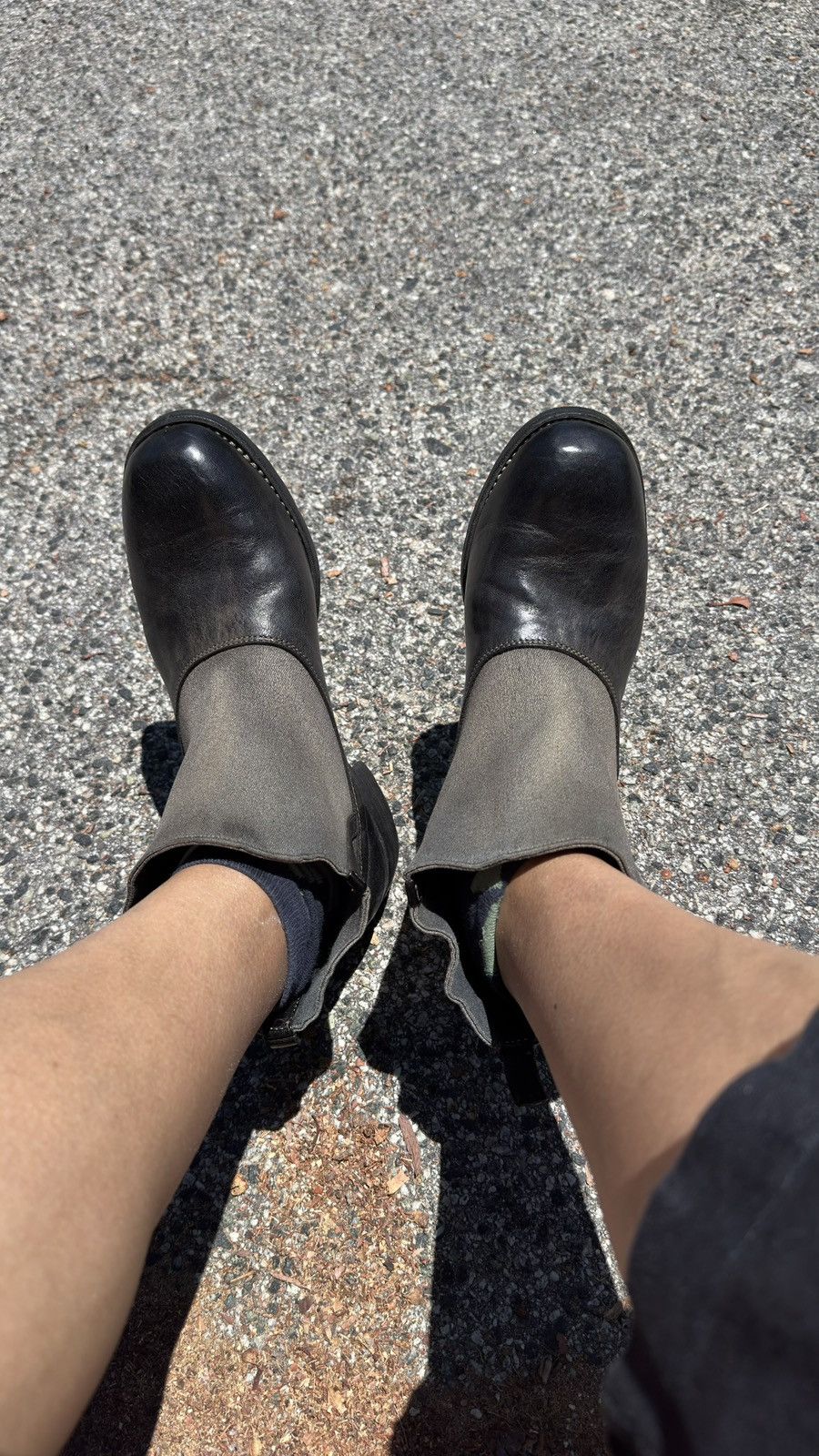 Guidi Guidi Archive E98 Horse Leather Patchwork Boots – Black Size US 8.5 / EU 41-42 - 4 Thumbnail