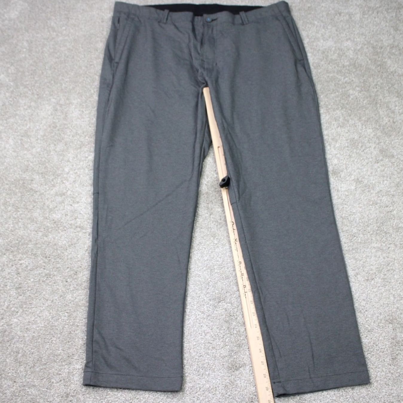 Tommy Bahama Tommy Bahama Pants Mens 40x30 Gray Flat Front Zip Pocket Polyester Straight Leg Casual Pants Size US 40 / EU 56 - 2 Thumbnail