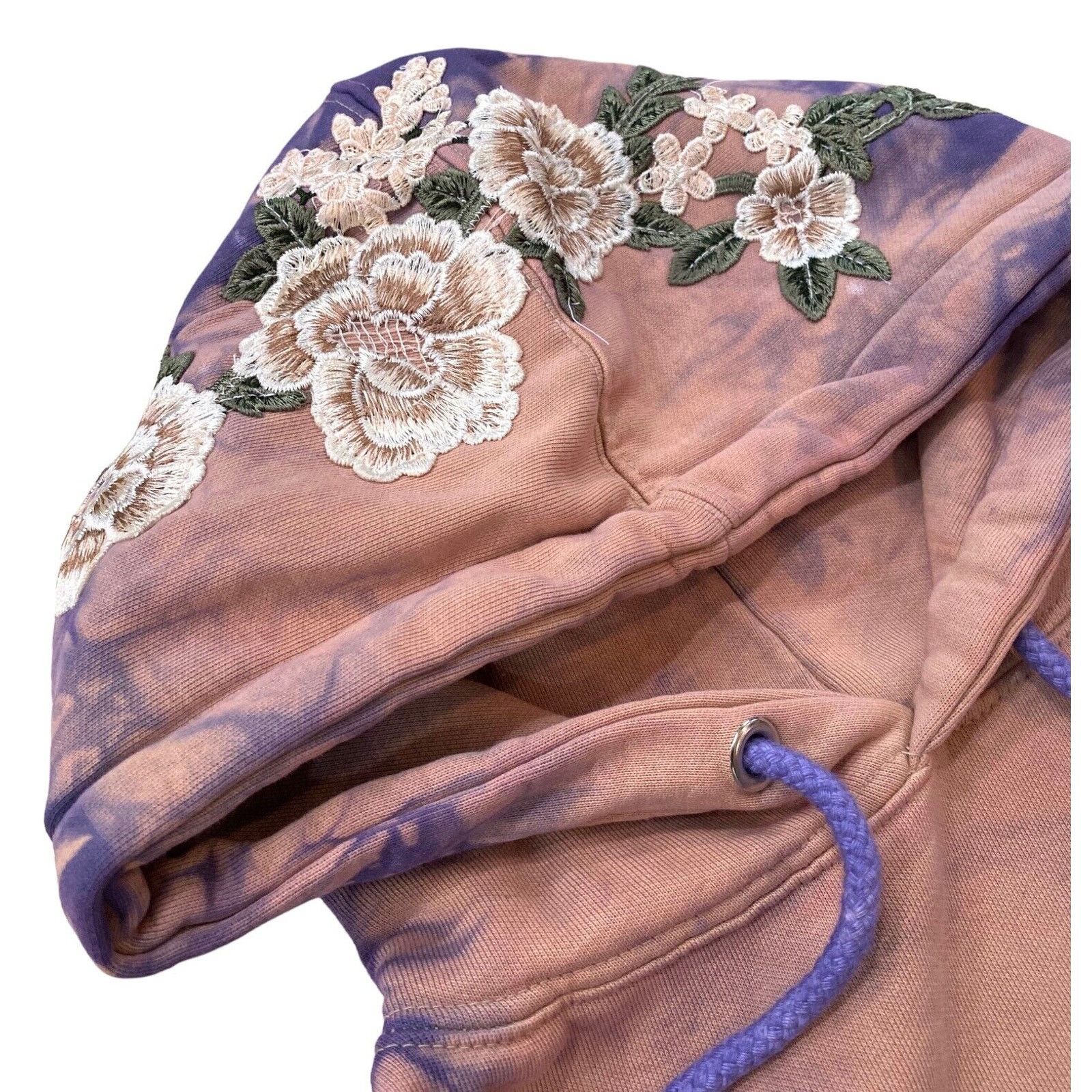 Civil Regime Civil Regime by Darc Sport Women's White Rose Tie Dye Hoodie Size L / US 10 / IT 46 - 4 Thumbnail