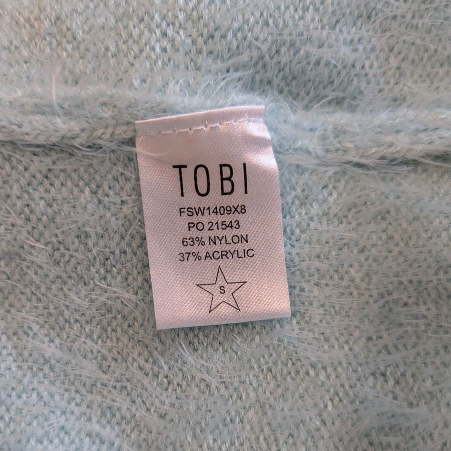 Other TOBI Blue Fuzzy Mohair Knit Sweater Small Size S / US 4 / IT 40 - 5 Thumbnail