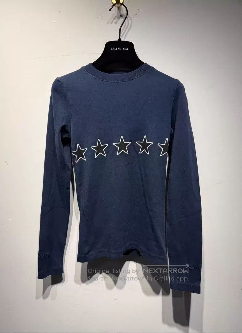 Balenciaga Balenciaga Slim Fit Long Sleeve Tee with Signature Pen Size S / US 4 / IT 40 - 1 Thumbnail