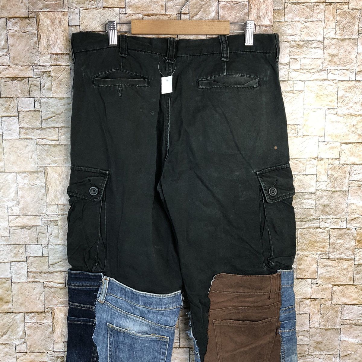 Japanese Brand Navy Produce custom patchwork Cargo Multipocket Pants #A139 Size US 34 / EU 50 - 17 Thumbnail