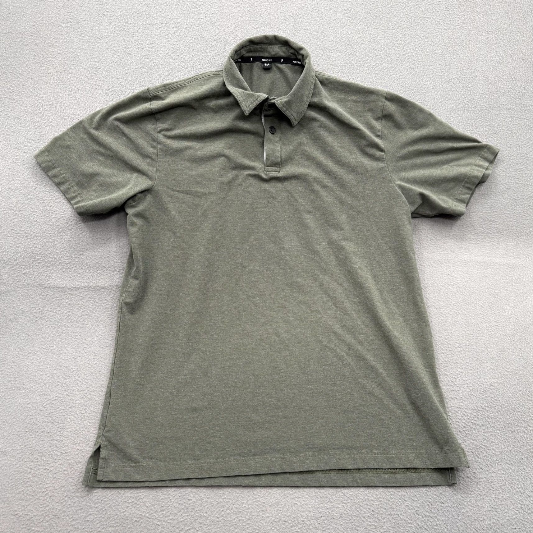 Vintage Public Rec Polo Shirt Mens M Green Pima Cotton Tencel Stretch Casual Shirt Size US M / EU 48-50 / 2 - 2 Thumbnail