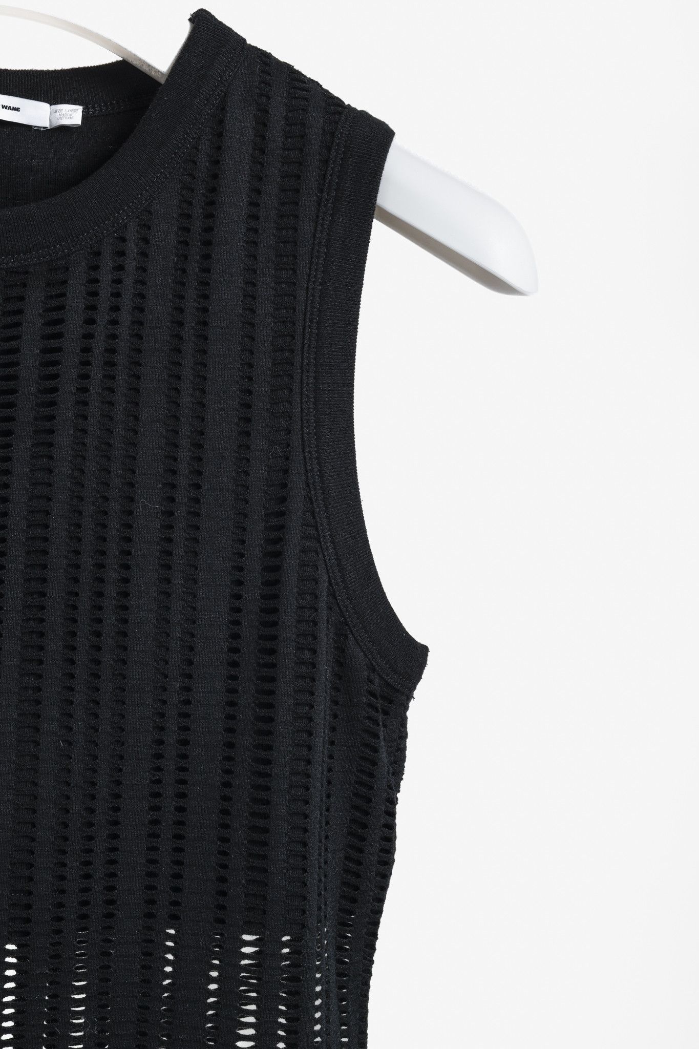 T by Alexander Wang Alexander Wang Black Mesh Tank Top Size L / US 10 / IT 46 - 5 Thumbnail