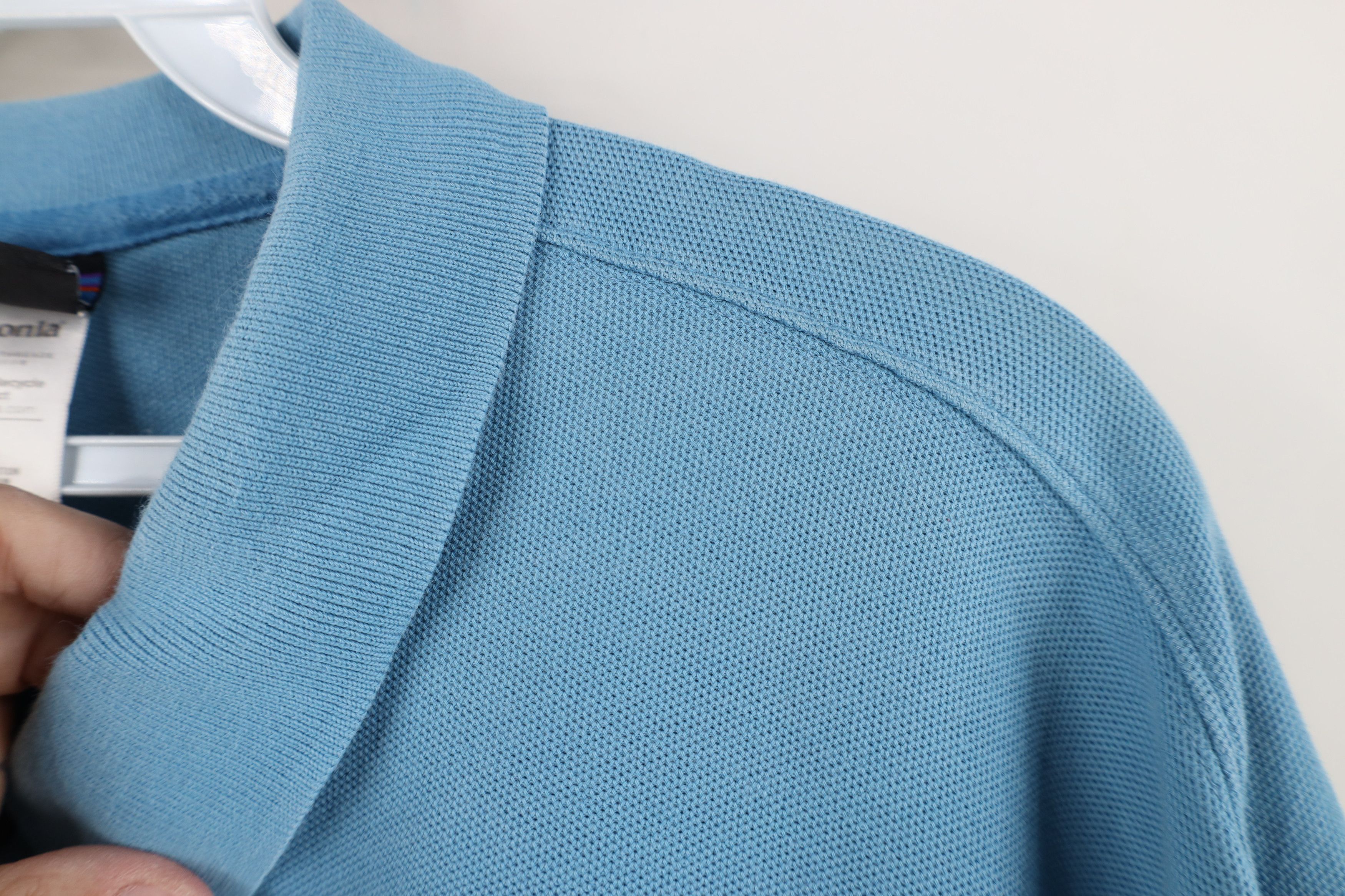 Patagonia Vintage Patagonia Spell Out Organic Cotton Polo Shirt Blue Size US L / EU 52-54 / 3 - 7 Thumbnail