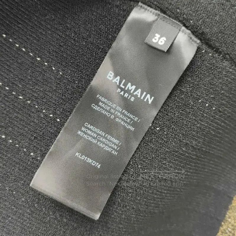 Balmain Balmain Black Women’s Cardigan with Golden Accents . Size S / US 4 / IT 40 - 4 Thumbnail