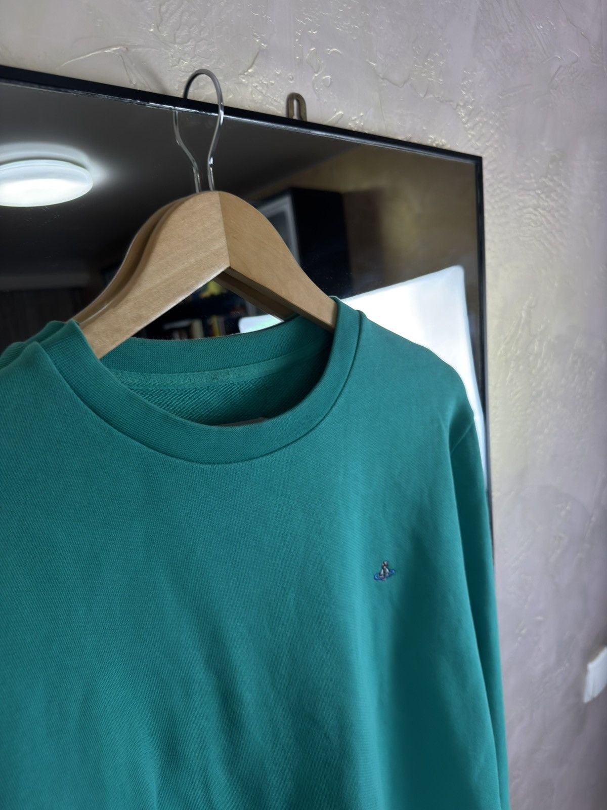 Vivienne Westwood Vivienne Westwood Embroidered OrbLogo Teal Cotton Sweatshirt Size US M / EU 48-50 / 2 - 3 Thumbnail