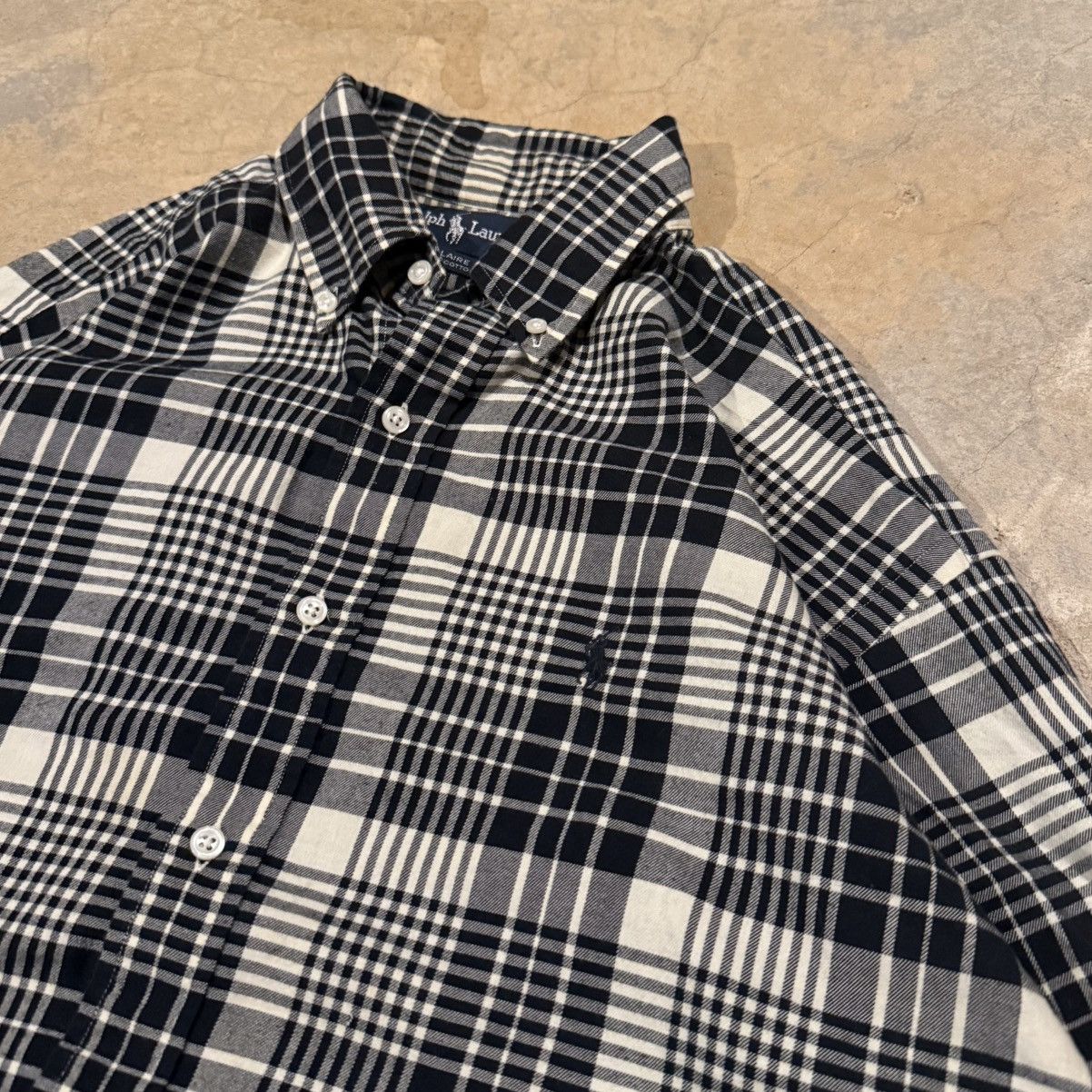 Polo Ralph Lauren 1990s Polo Ralph Lauren Faded Plaid Flannel Shirt ERD Grunge Size US L / EU 52-54 / 3 - 4 Thumbnail