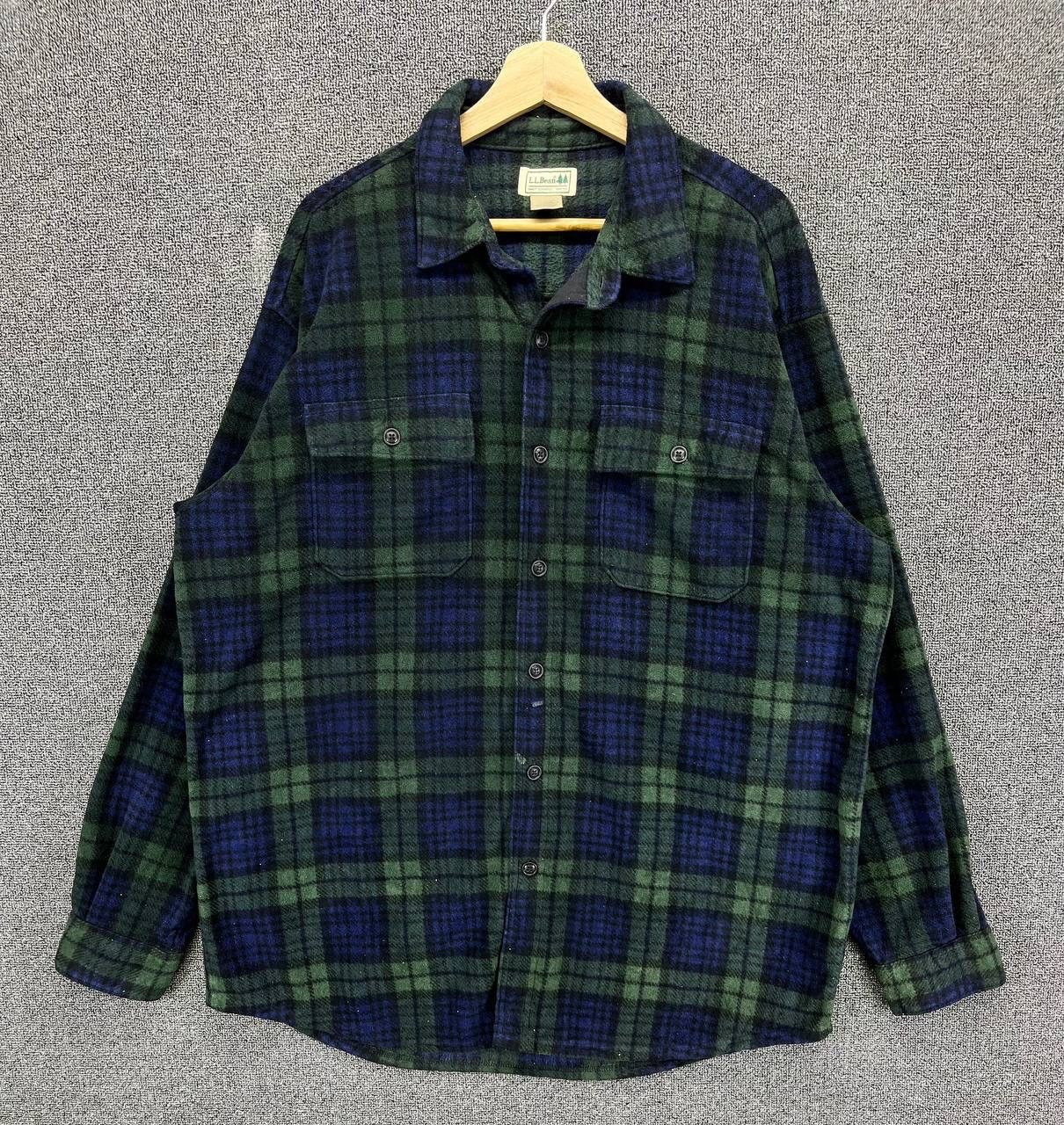 Flannel Vintage L.L. Bean Shadows Plaid Shirts Button Up Flannel Size US L / EU 52-54 / 3 - 1 Thumbnail