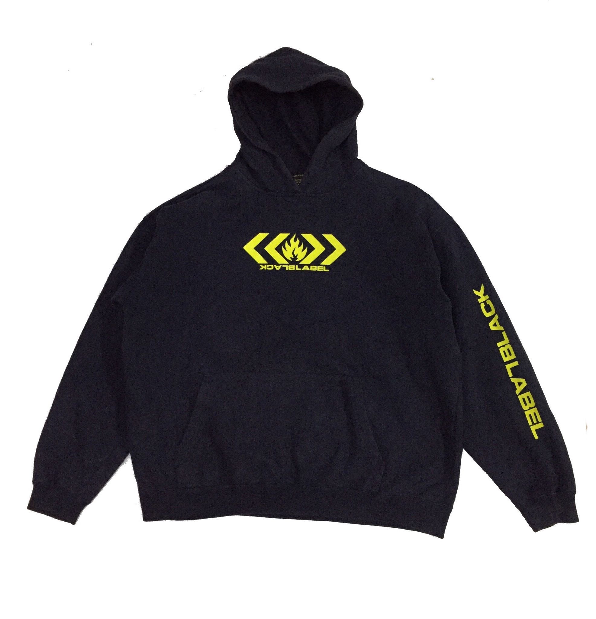 VINTAGE 90s BLACK LABEL SKATEBOARDS BRAND PULLOVER HOODIE