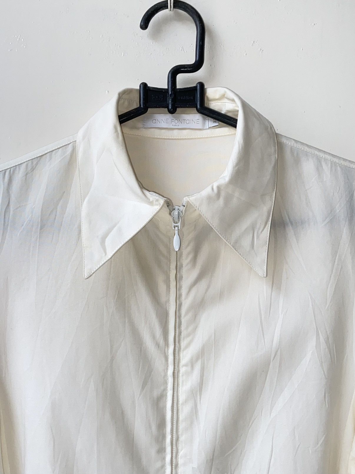 Designer × Other ANNE FONTAINE White Zipper Blouse Size XS / US 0-2 / IT 36-38 - 12 Thumbnail