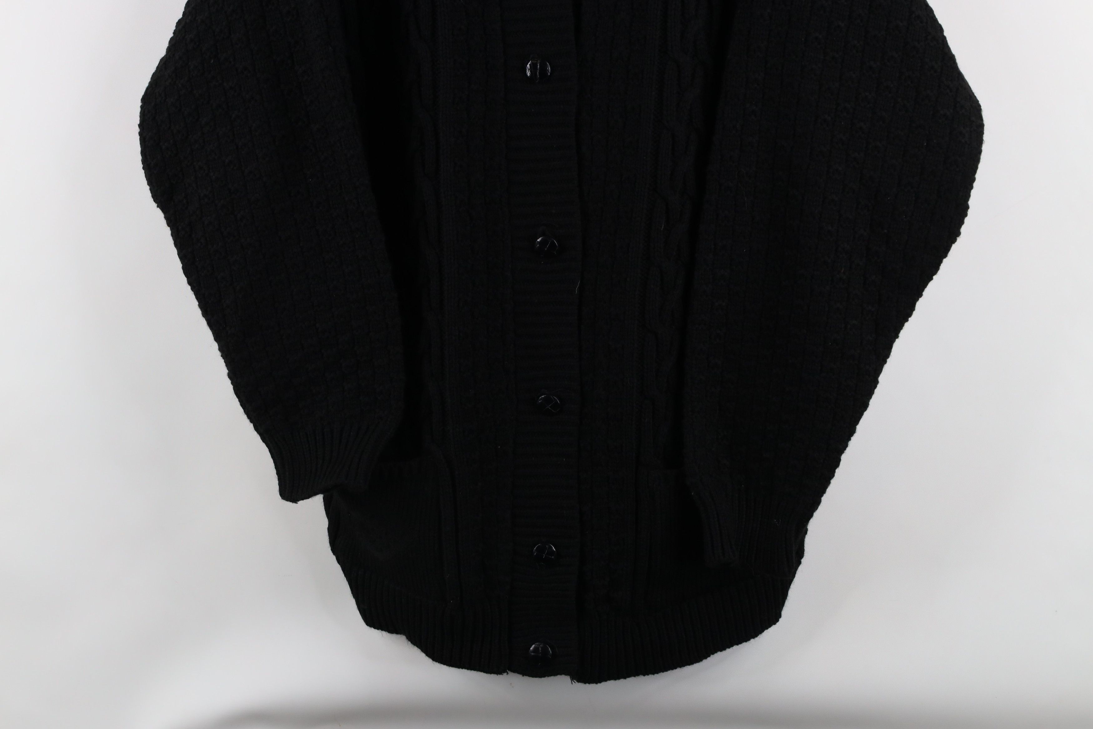 Vintage Vintage 90s Streetwear Fisherman Cable Knit Cardigan Sweater Size L / US 10 / IT 46 - 3 Thumbnail