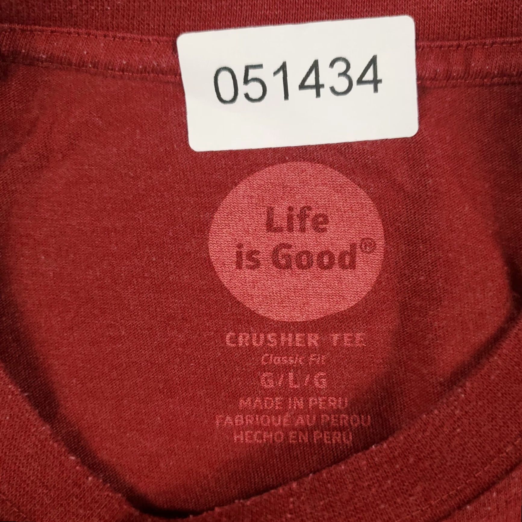 Life is Good Life Is Good T-Shirt Mens Large Red Graphic Casual Crew Neck Short Sleeve Size US L / EU 52-54 / 3 - 7 Thumbnail