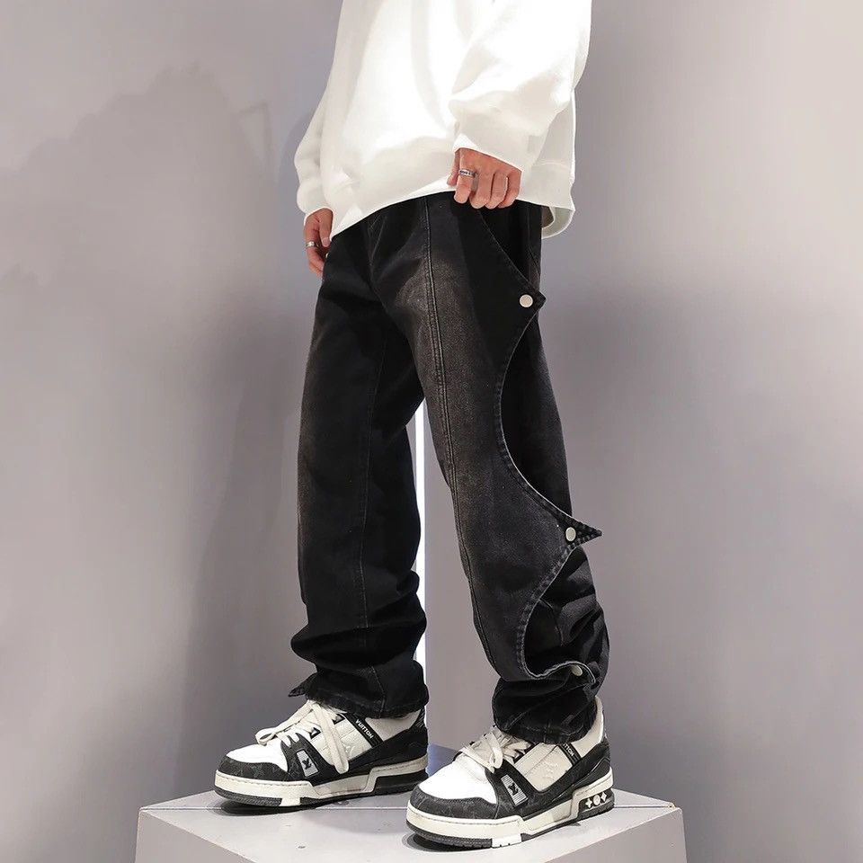 Denime × Japanese Brand Baggy Jeans Wide Leg Plus Size Straight-leg Trousers Size US 32 / EU 48 - 1 Thumbnail