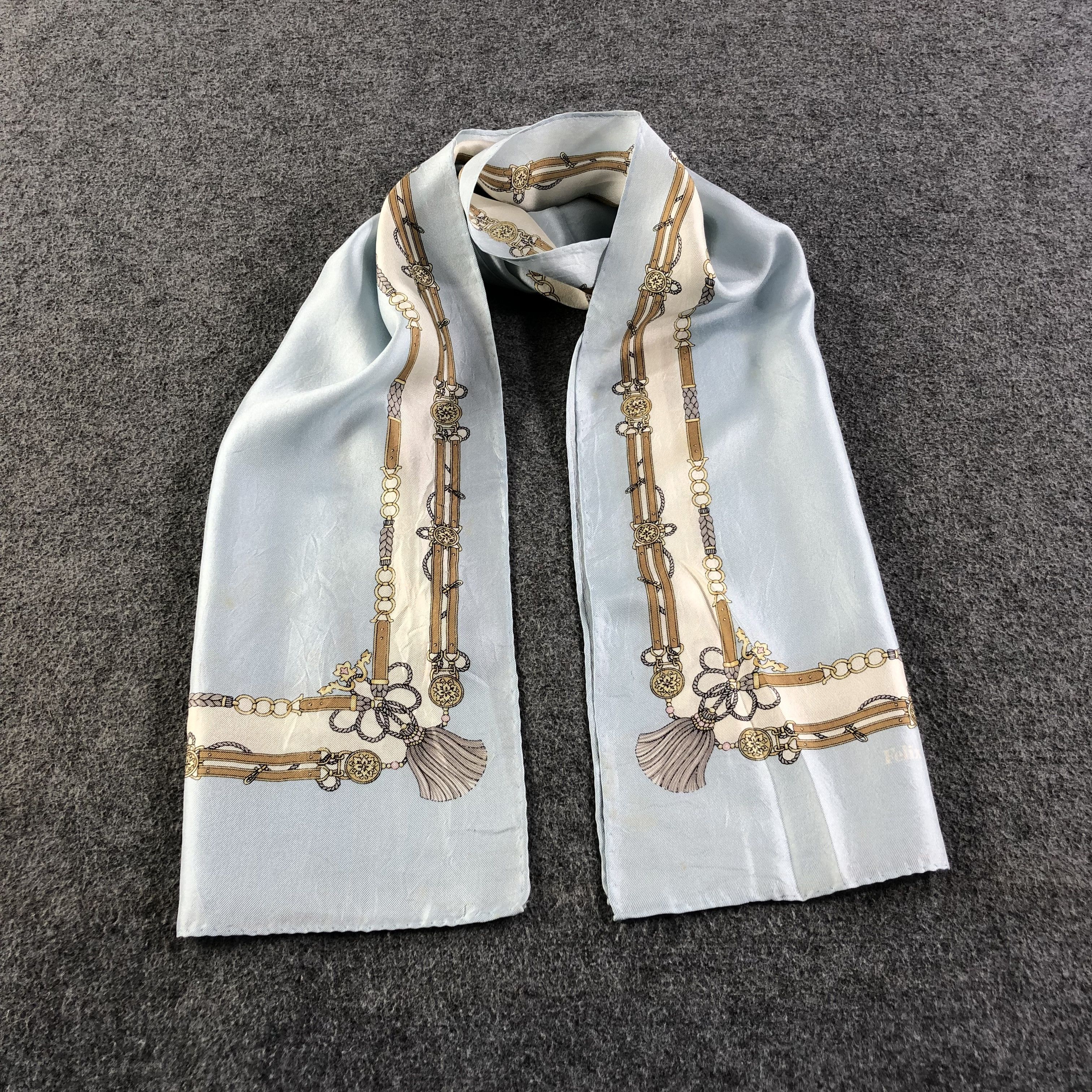 Japanese Brand Vintage Felix Buhler Silk Stole Silk Scarf M567 Size ONE SIZE - 1 Thumbnail