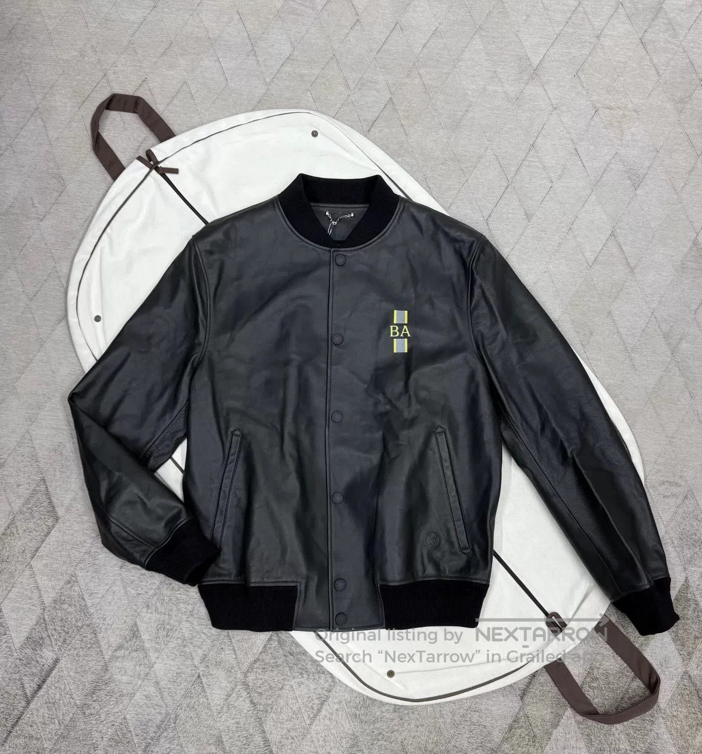 Louis Vuitton LV NBA Lambskin Baseball Leather Jacket. Size US L / EU 52-54 / 3 - 1 Thumbnail