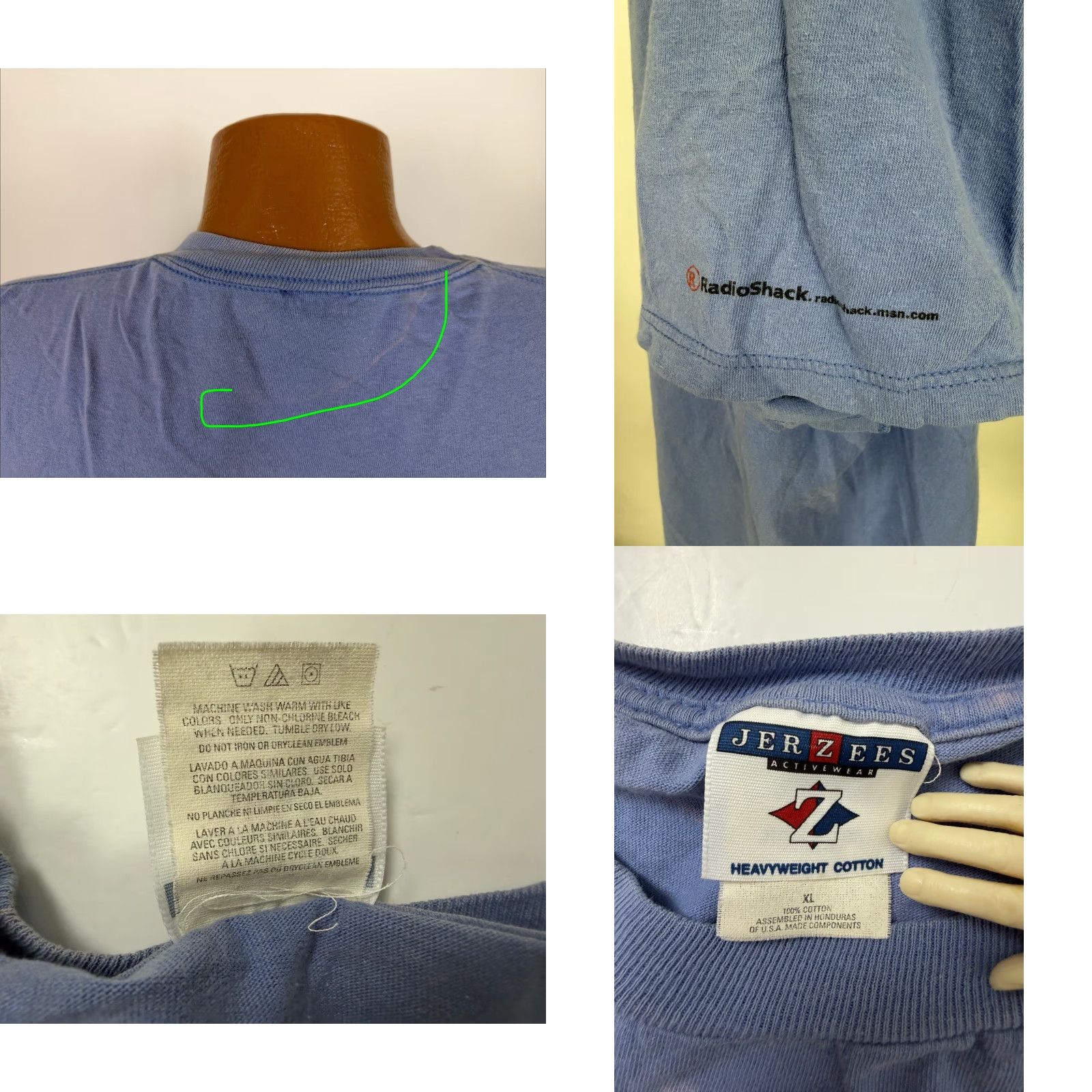 Jerzees VINTAGE MSN Shirt XL Mens T-Shirt Blue 90s Y2K Internet Specialist Logo Jerzees Cotton Jersey Short Sleeve Crew Neck Size US XL / EU 56 / 4 - 8 Thumbnail