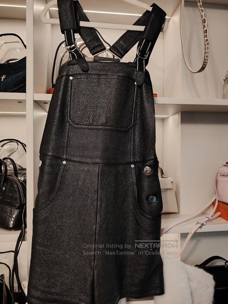 Hermes Hermes Black Leather Shorts with Suspender Size 42" / US 20 - 1 Thumbnail