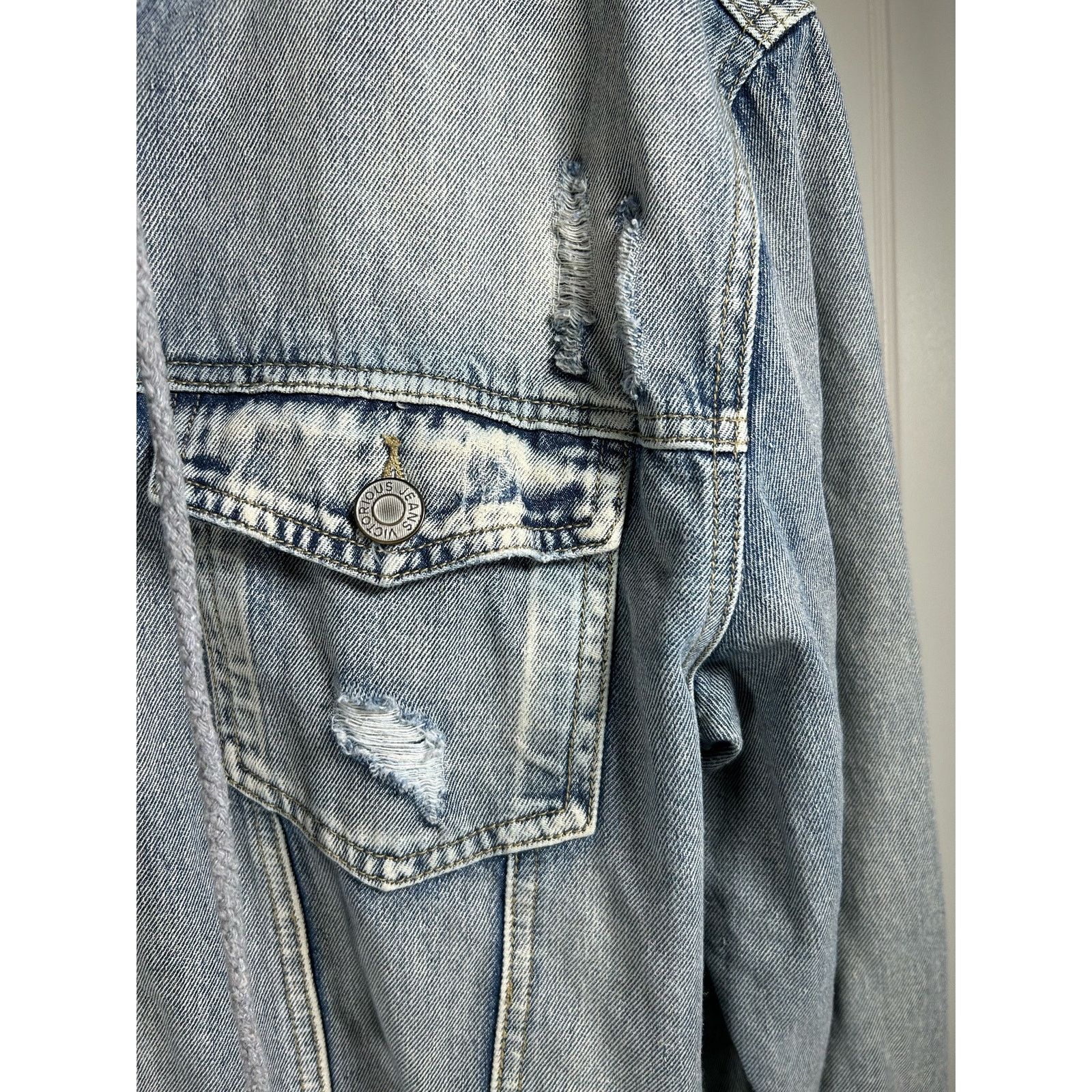 Other Victorious Men's Denim Jacket Removable Hood Size XL Size US XL / EU 56 / 4 - 3 Thumbnail