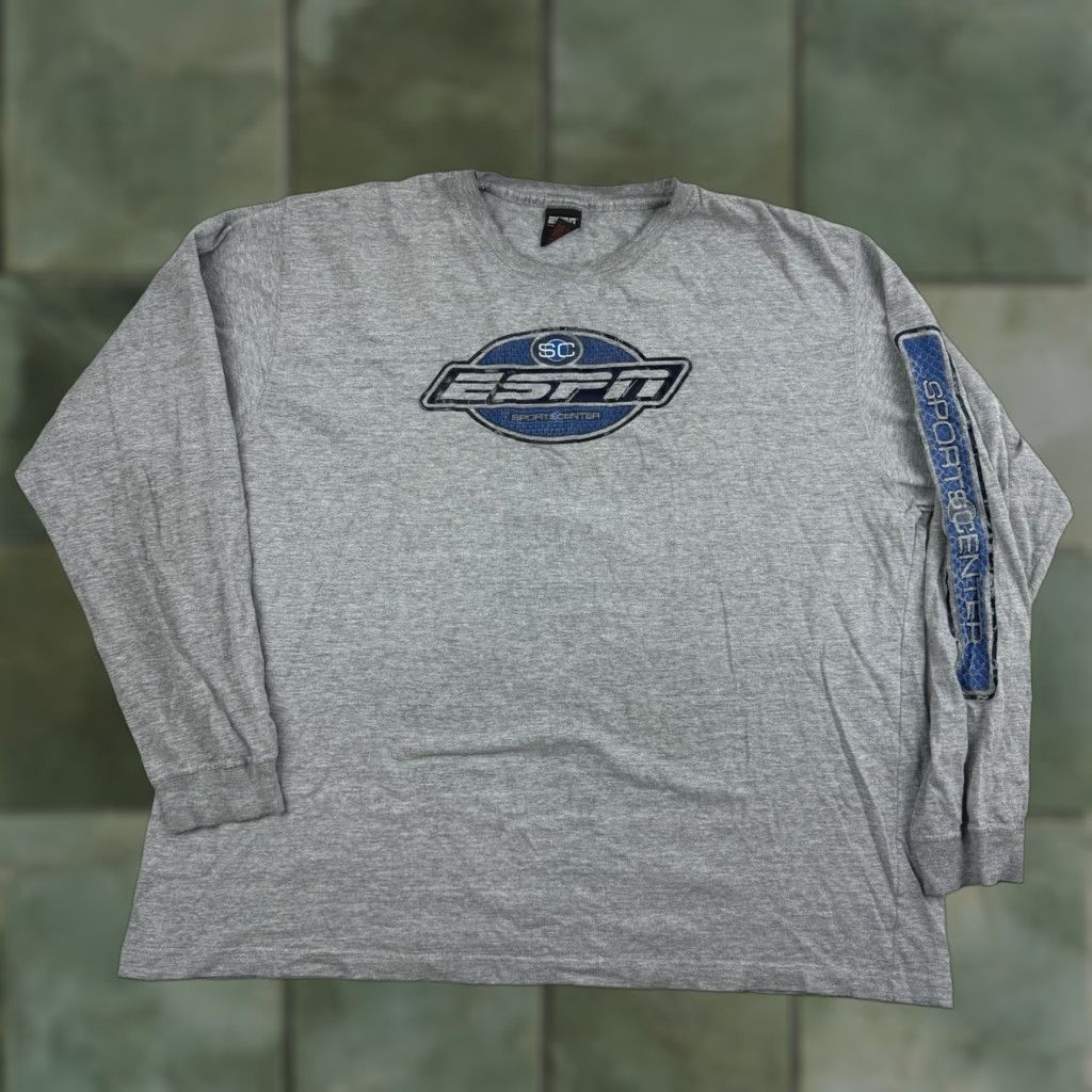 Vintage VINTAGE ESPN T SHIRT Adult XL Gray Sports Long Sleeve Y2K Grunge Sportscenter Mens Size US XL / EU 56 / 4 - 1 Thumbnail