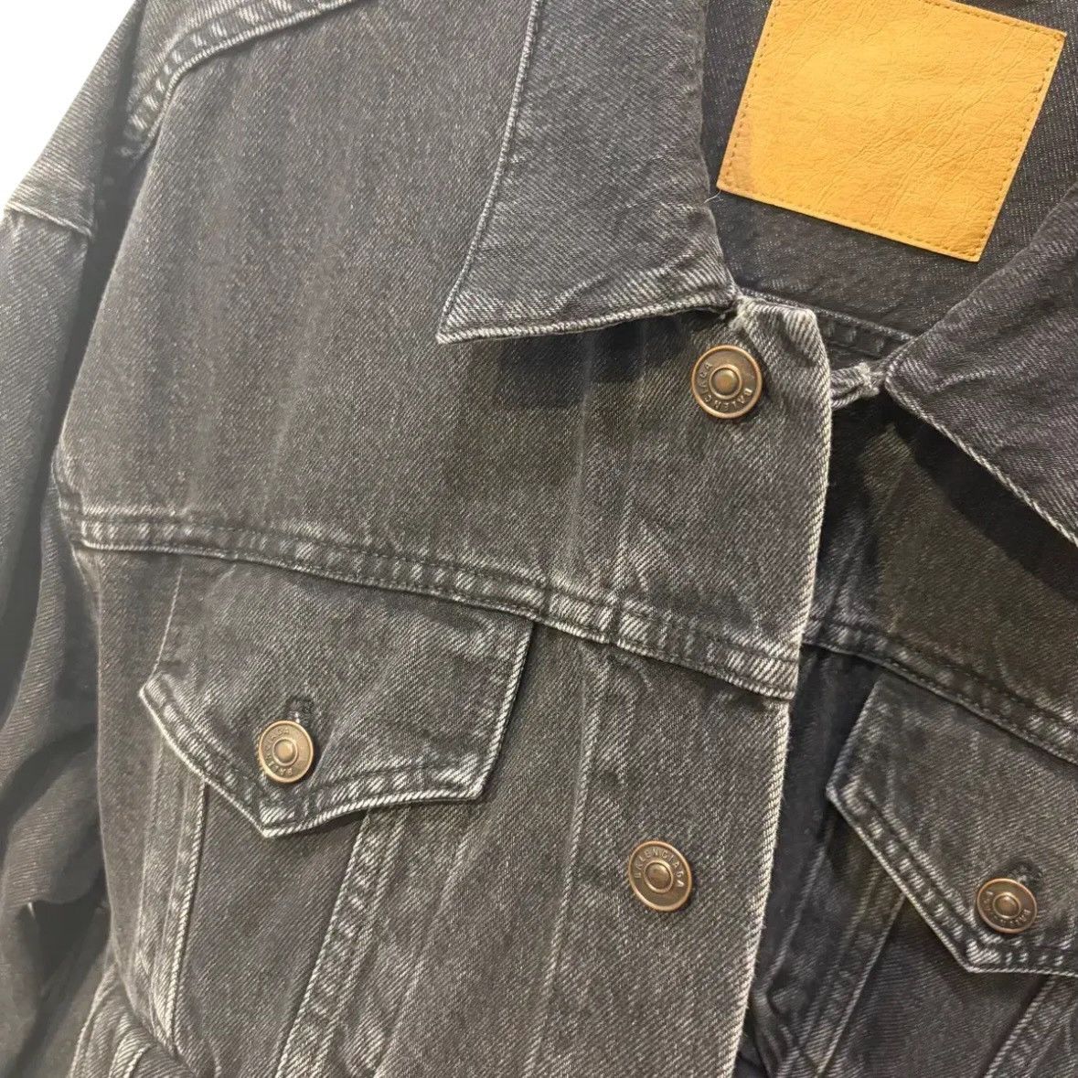 Balenciaga Balenciaga Swing Denim Jacket Black Size US XXS / EU 40 - 3 Thumbnail