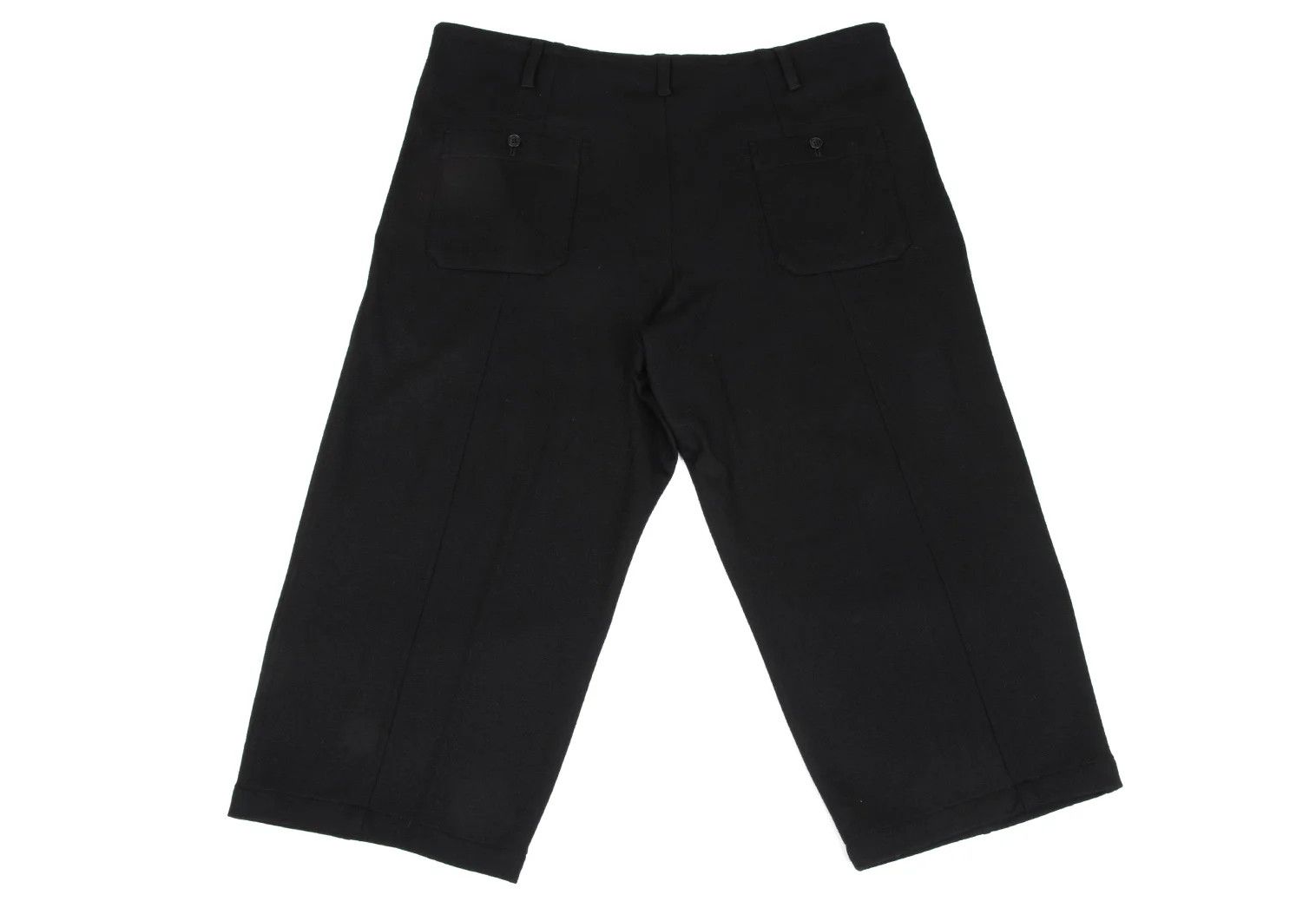 Yohji Yamamoto Yohji Yamamoto Wool Wide Cropped Pants Black Size US 34 / EU 50 - 9 Thumbnail