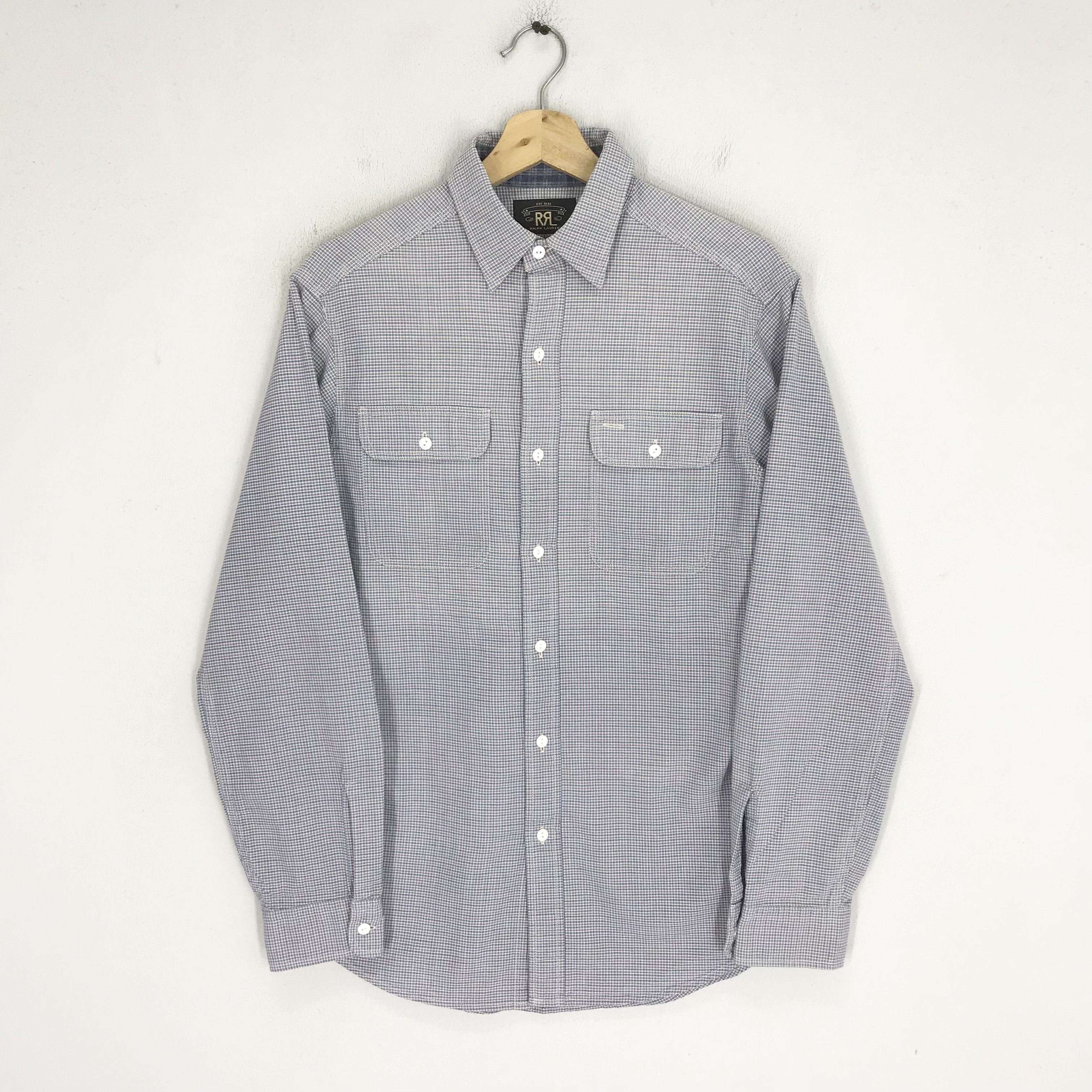 Polo Ralph Lauren × RRL Ralph Lauren × Vintage Vintage Polo Ralph Lauren Blue Checkered Double RL Casual Size US S / EU 44-46 / 1 - 1 Thumbnail